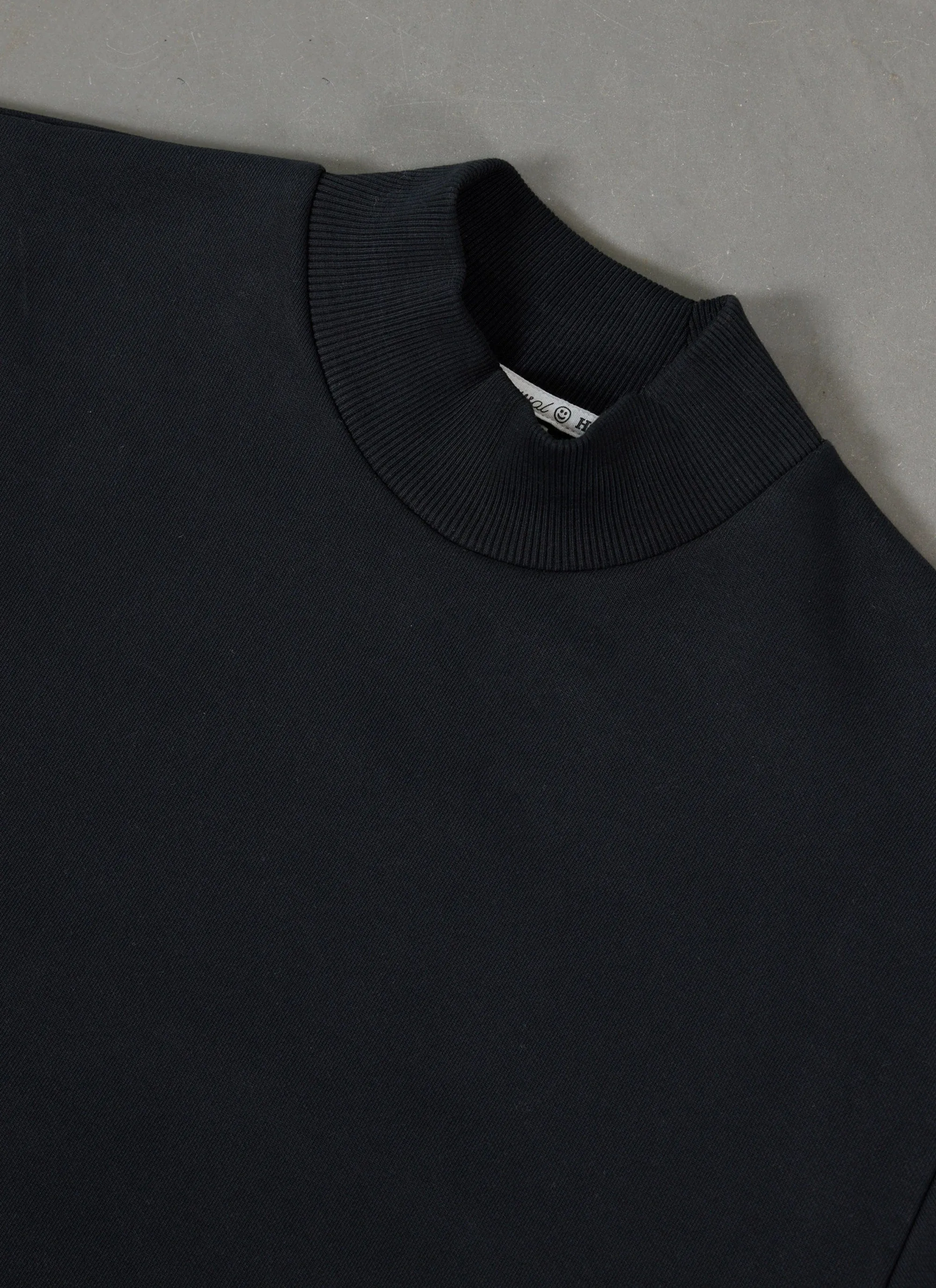 Frequency Mock Neck Sweatshirt | Organic Cotton | Black sold by Percival product image thumbnail 2