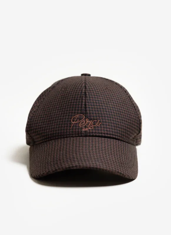Houndstooth Cap | Twill | Espresso sold by Percival