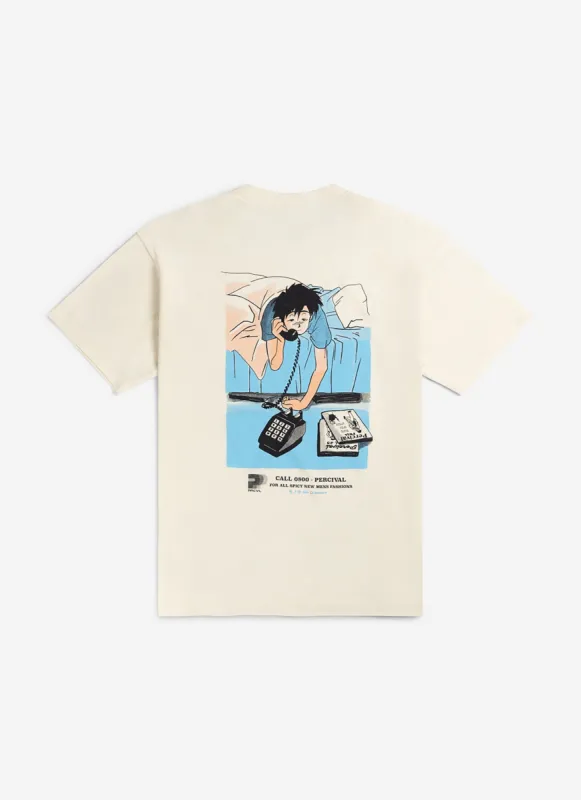 Call 0800 Oversized T Shirt | Organic Cotton | Ecru sold by Percival