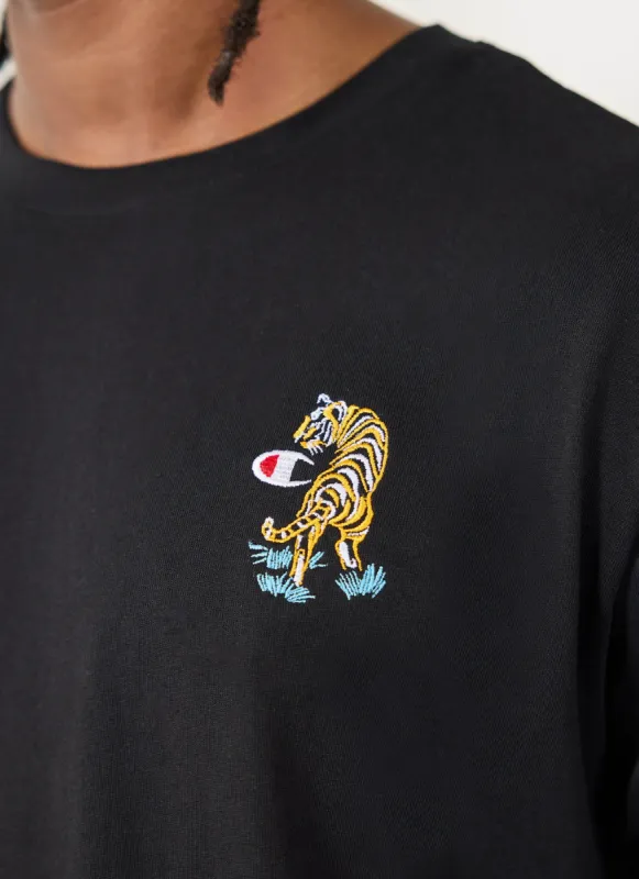 Tiger T Shirt | Champion and Percival | Black sold by Percival