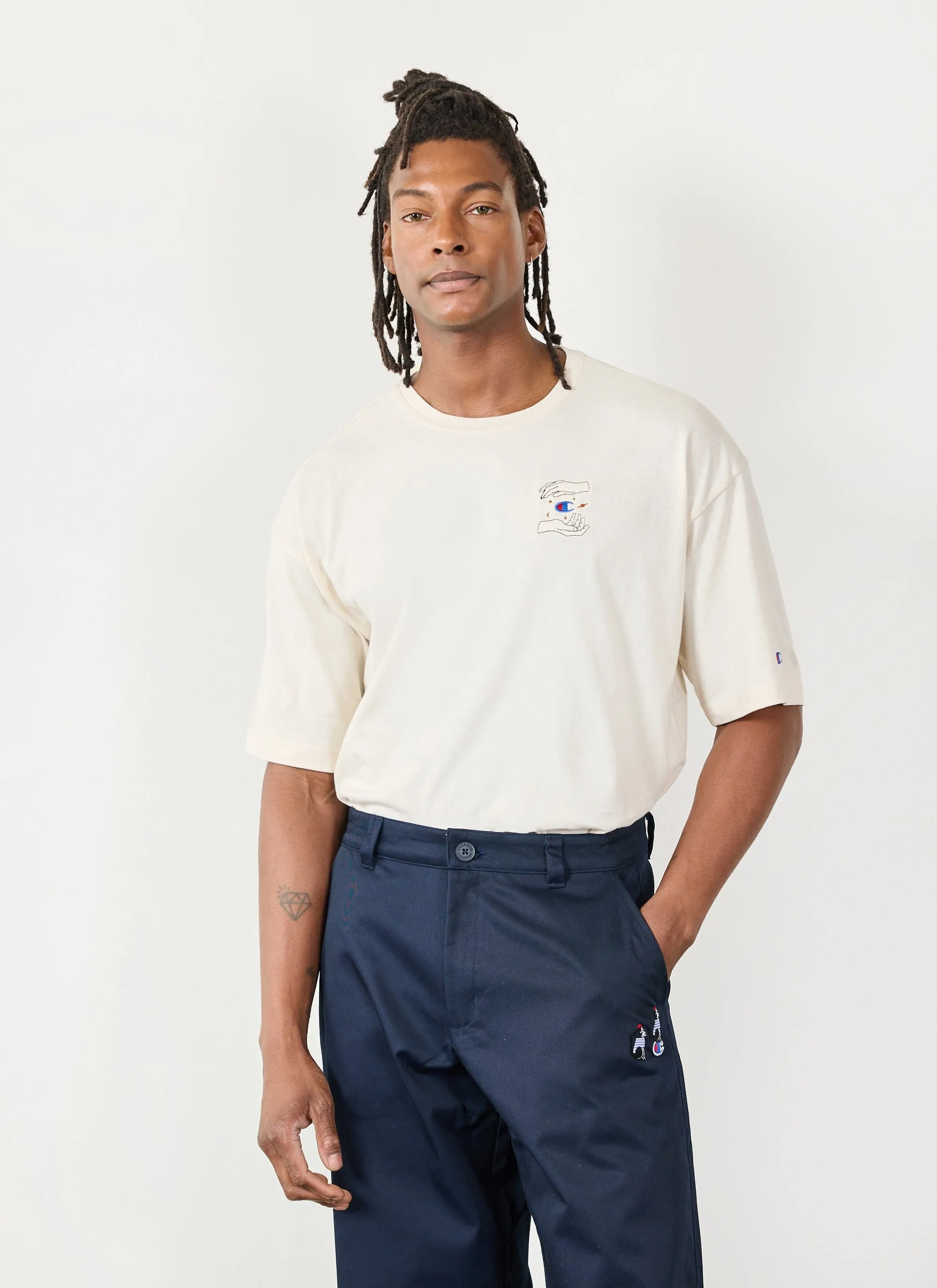 Mystic Hands Oversized T Shirt | Champion and Percival | Ecru sold by Percival product image thumbnail 2