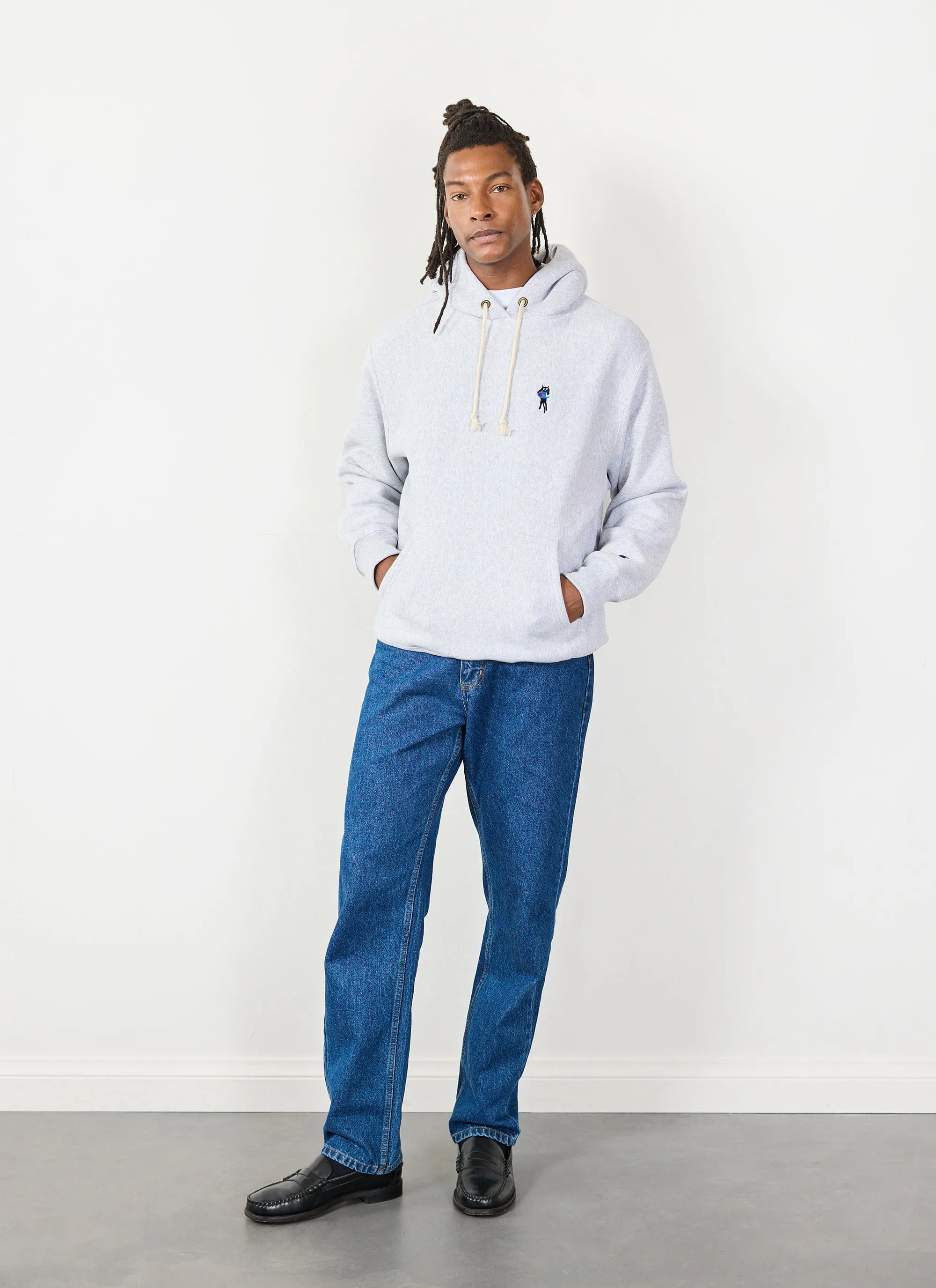 Hanging Cat Hoodie | Champion and Percival | Heather Grey sold by Percival product image thumbnail 4