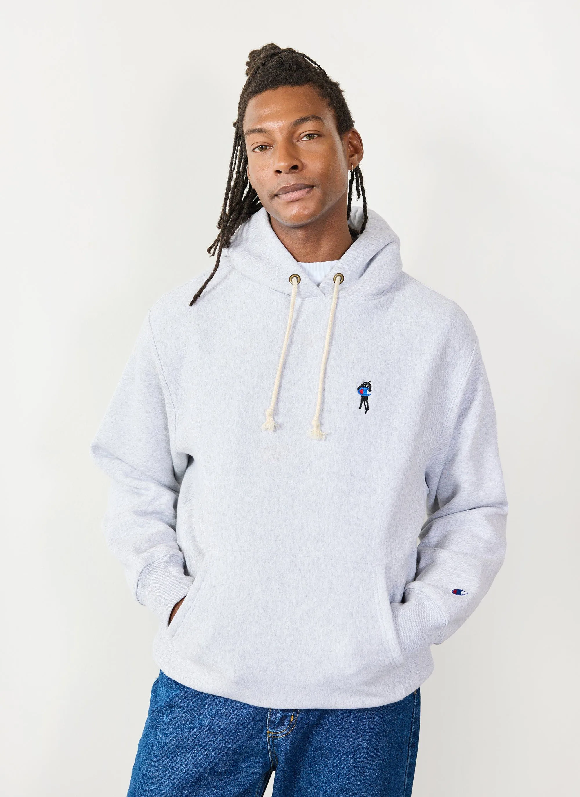 Hanging Cat Hoodie | Champion and Percival | Heather Grey sold by Percival product image thumbnail 2
