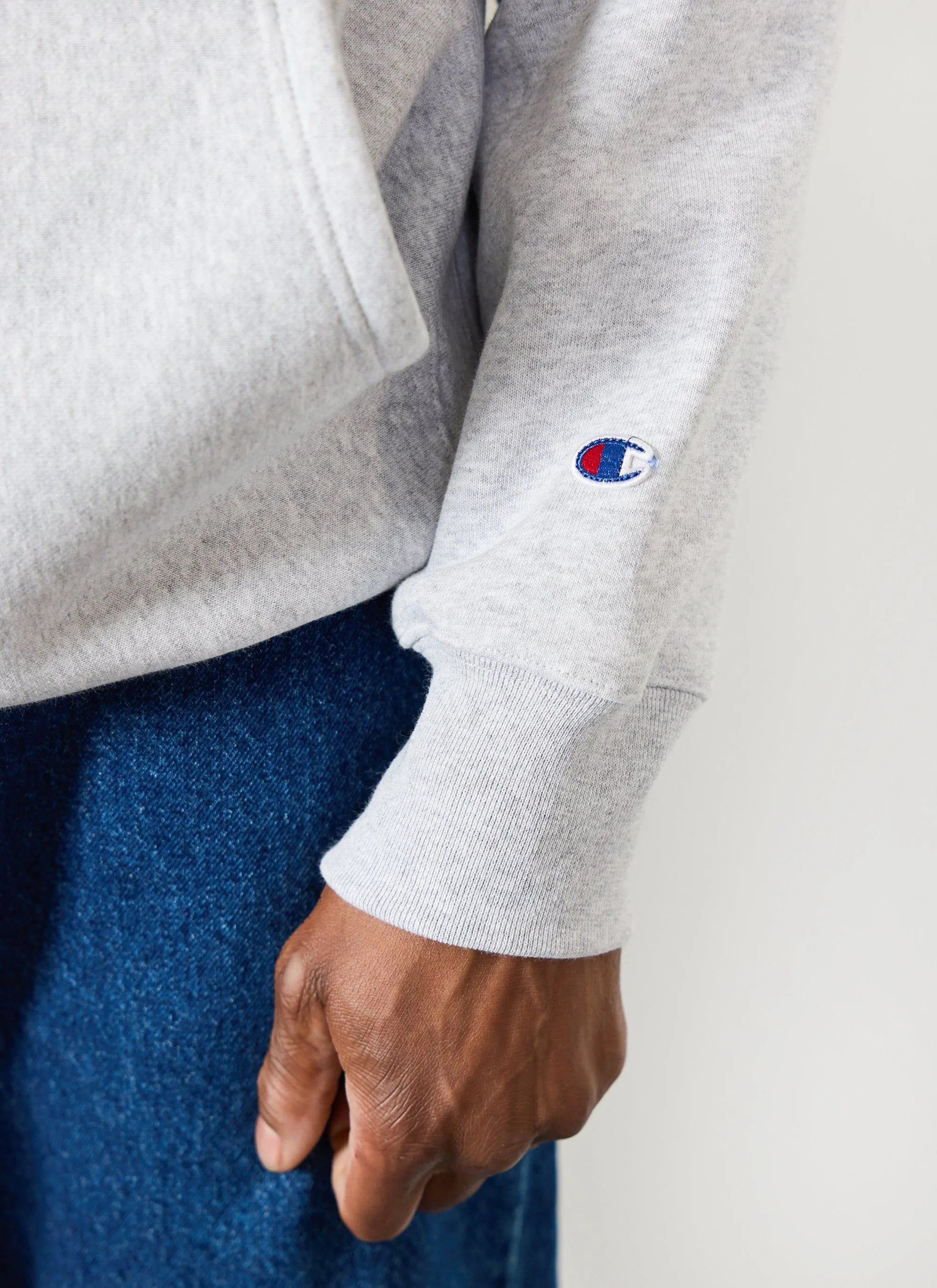 Hanging Cat Hoodie | Champion and Percival | Heather Grey sold by Percival product image thumbnail 3