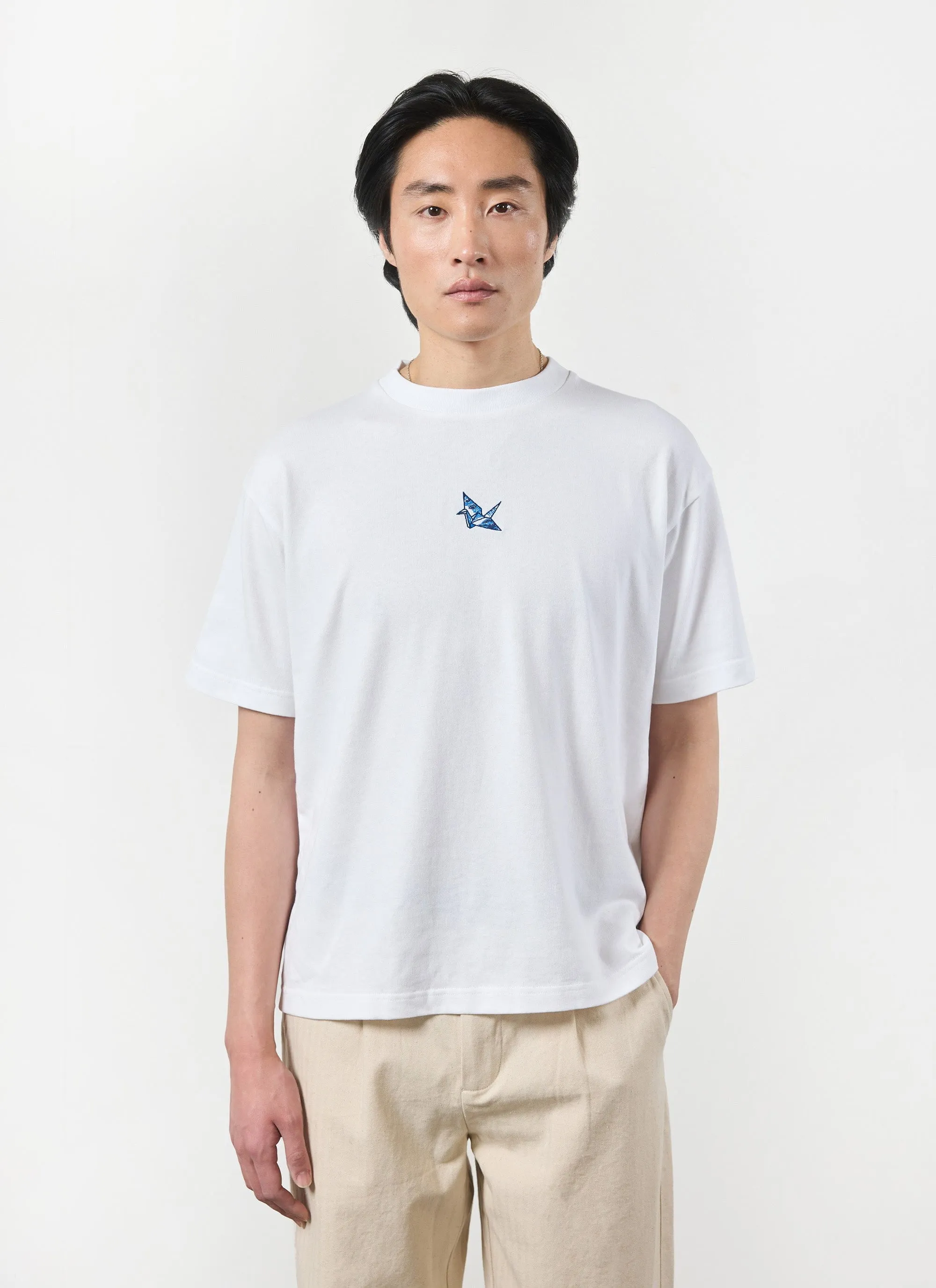 Origami Oversized T Shirt | Embroidered Organic Cotton | White sold by Percival product image thumbnail 2