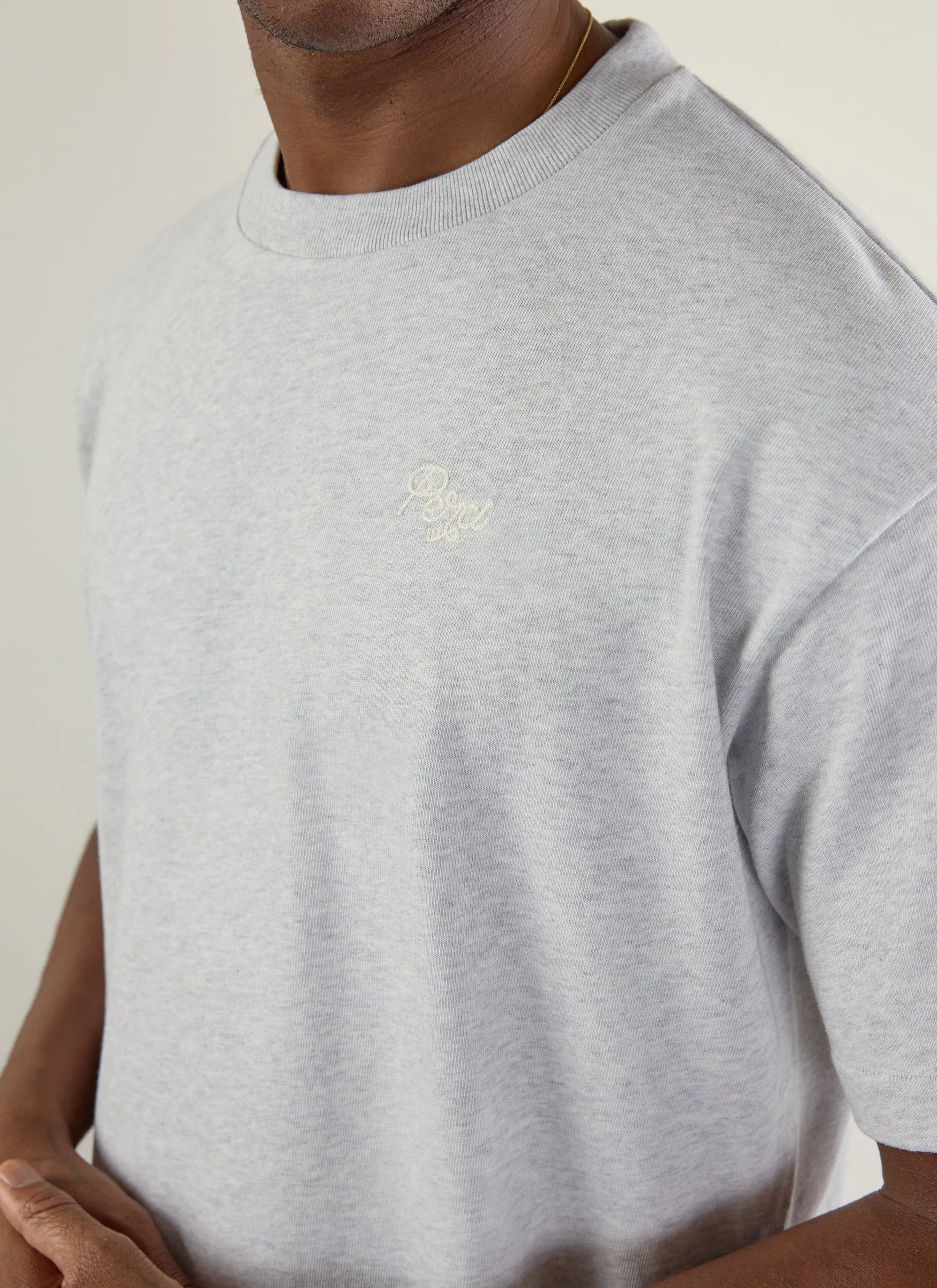 Olive Branch Oversized T Shirt | Organic Cotton | Athletic Grey sold by Percival product image thumbnail 2