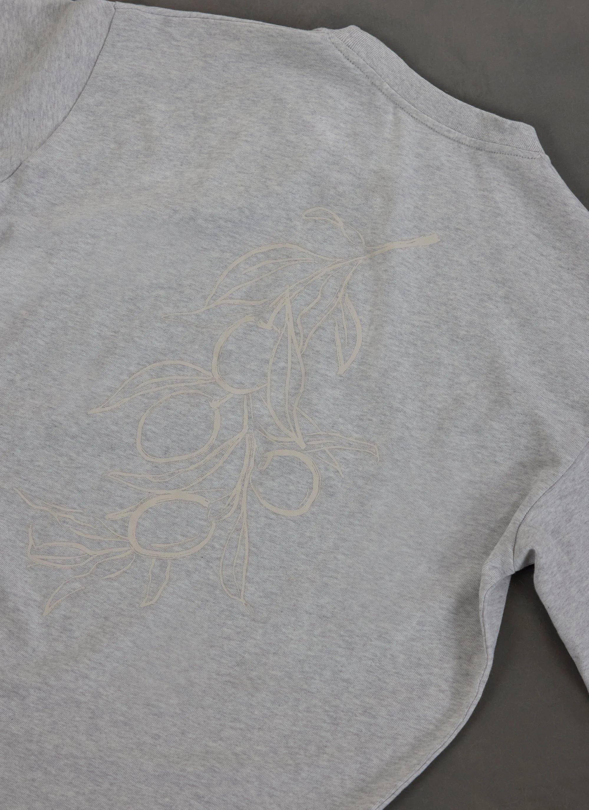 Olive Branch Oversized T Shirt | Organic Cotton | Athletic Grey sold by Percival product image thumbnail 5