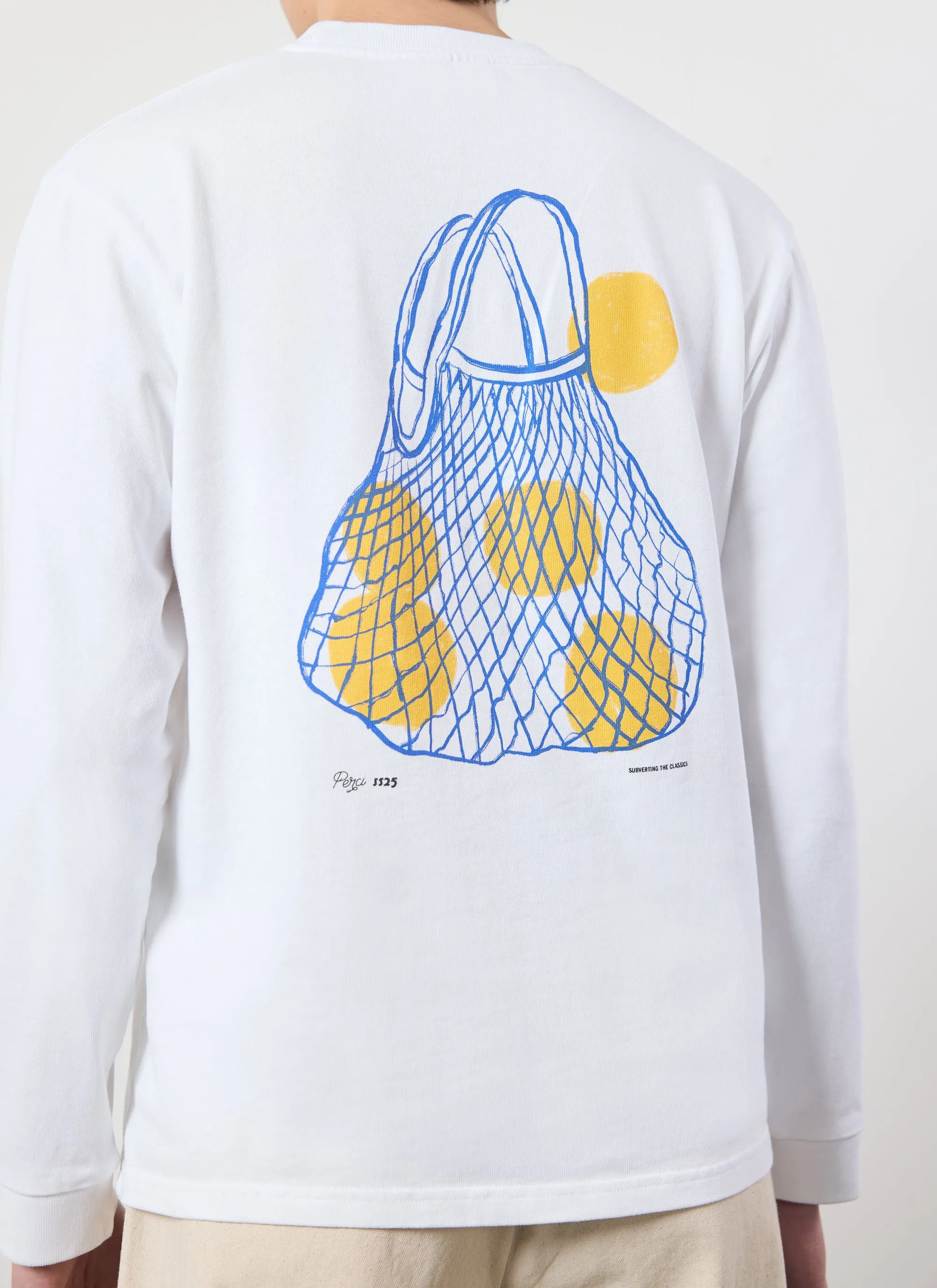 Arancia Long Sleeve T Shirt | Organic Cotton | White sold by Percival