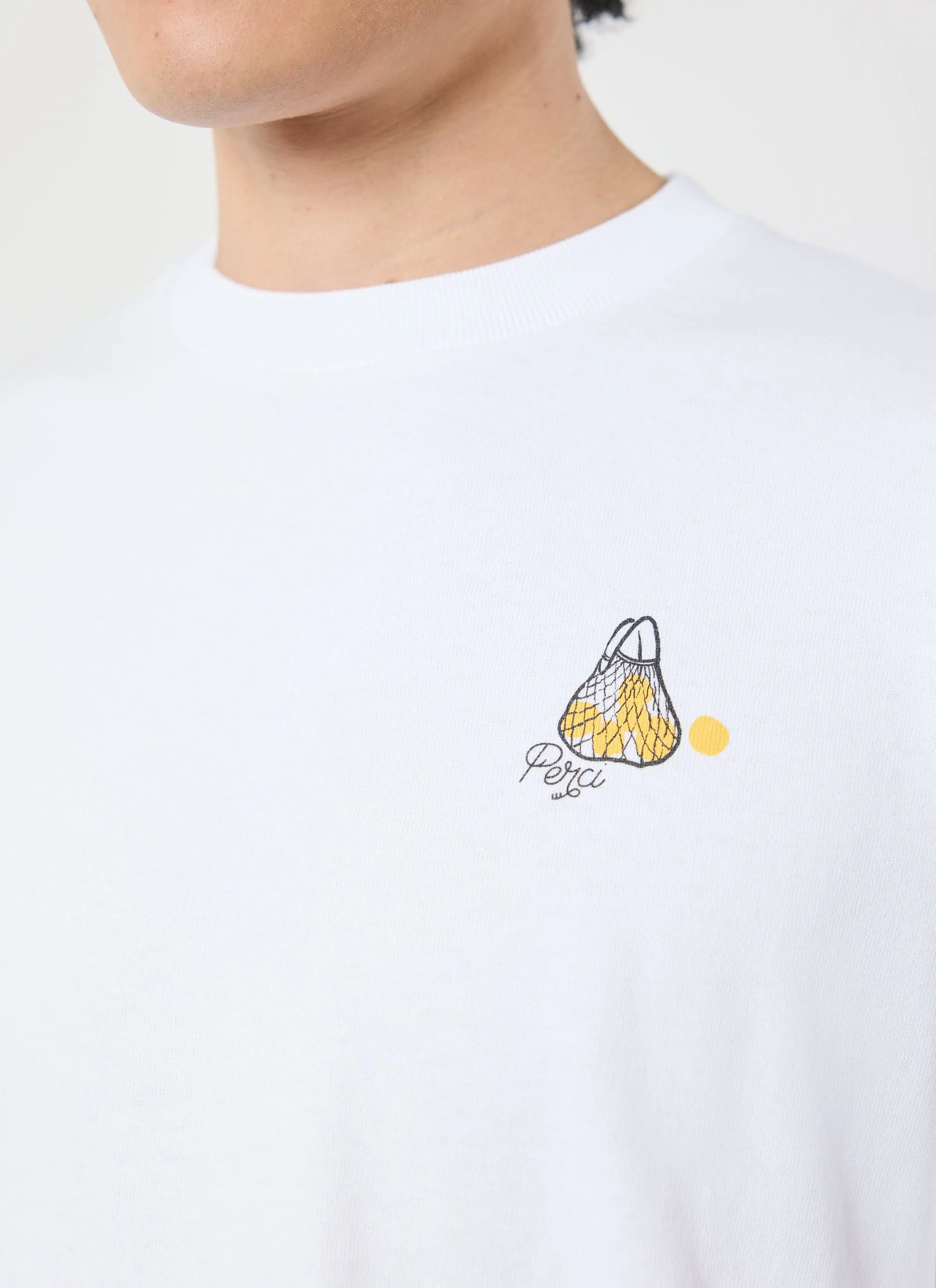 Arancia Long Sleeve T Shirt | Organic Cotton | White sold by Percival product image thumbnail 3