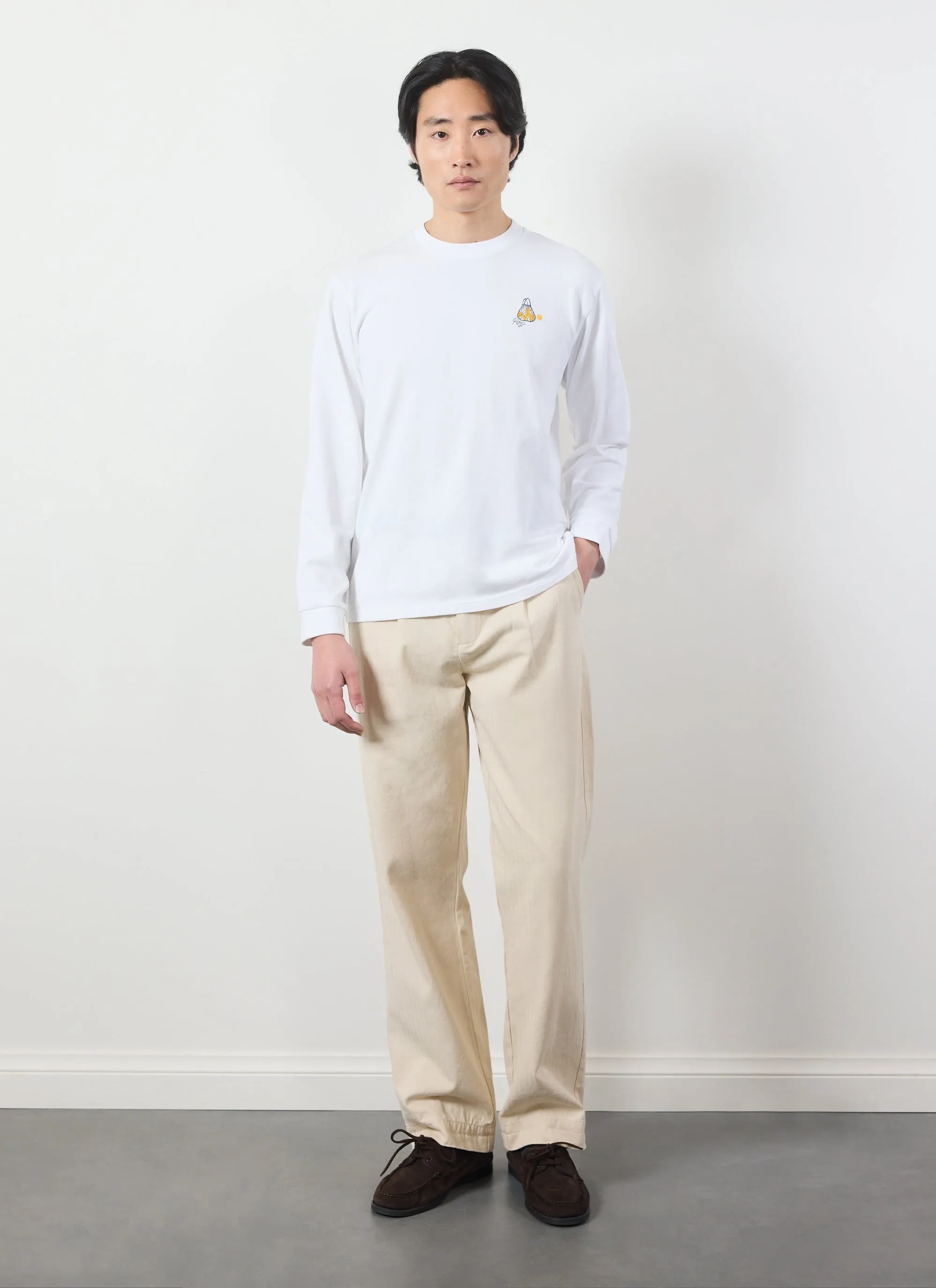 Arancia Long Sleeve T Shirt | Organic Cotton | White sold by Percival product image thumbnail 5