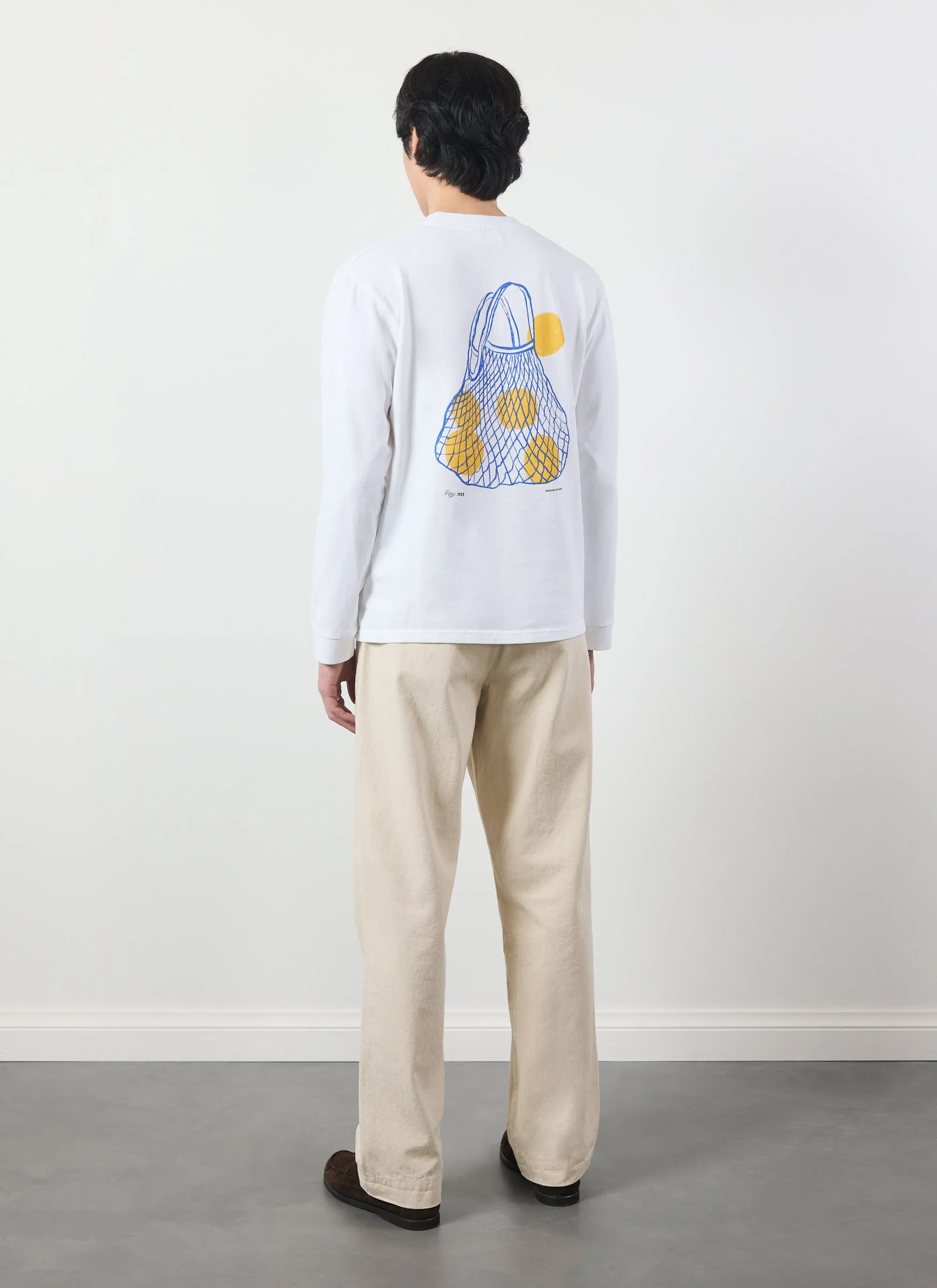 Arancia Long Sleeve T Shirt | Organic Cotton | White sold by Percival product image thumbnail 4