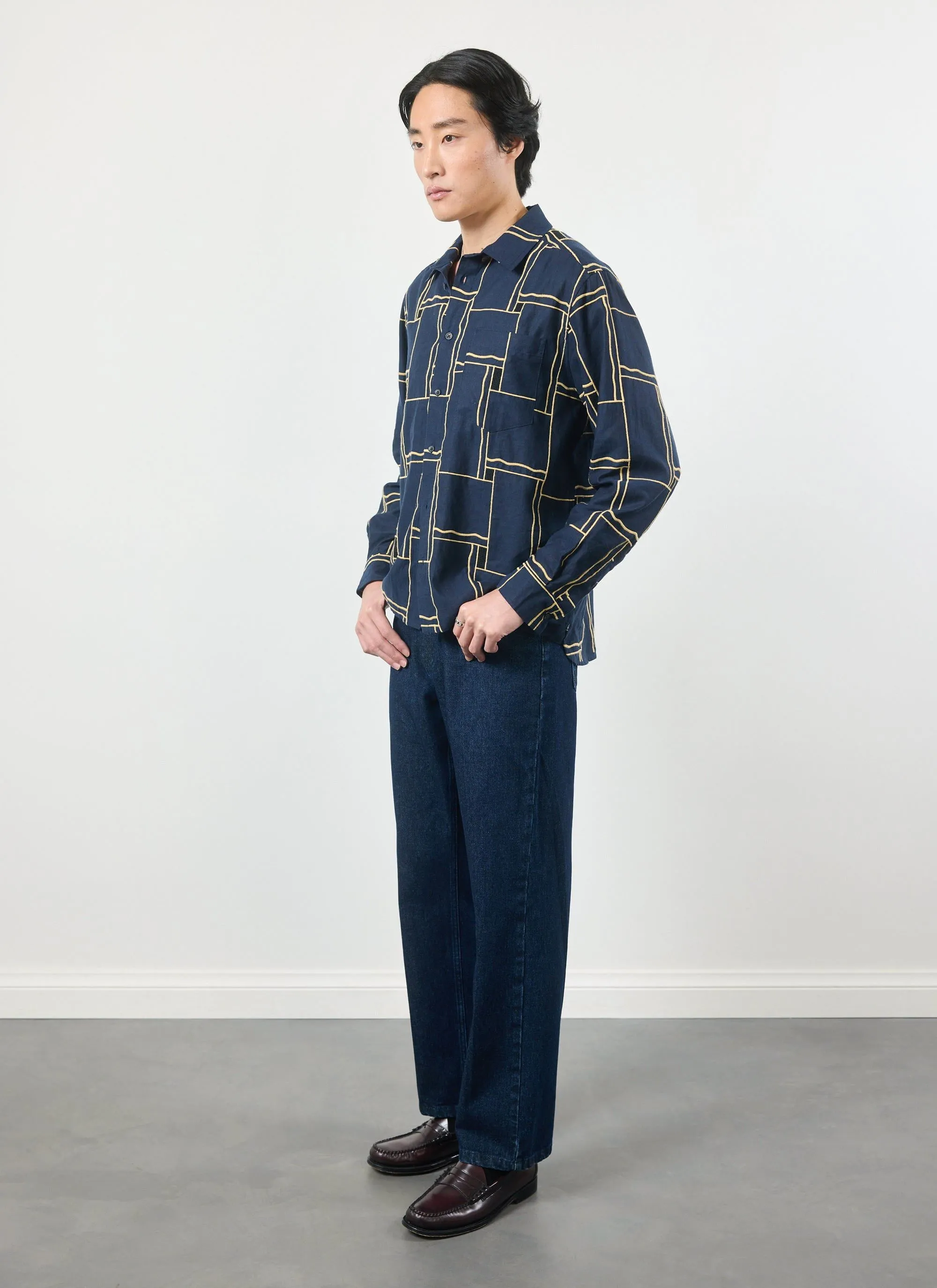 Oversized Verona Shirt | Navy sold by Percival product image thumbnail 3