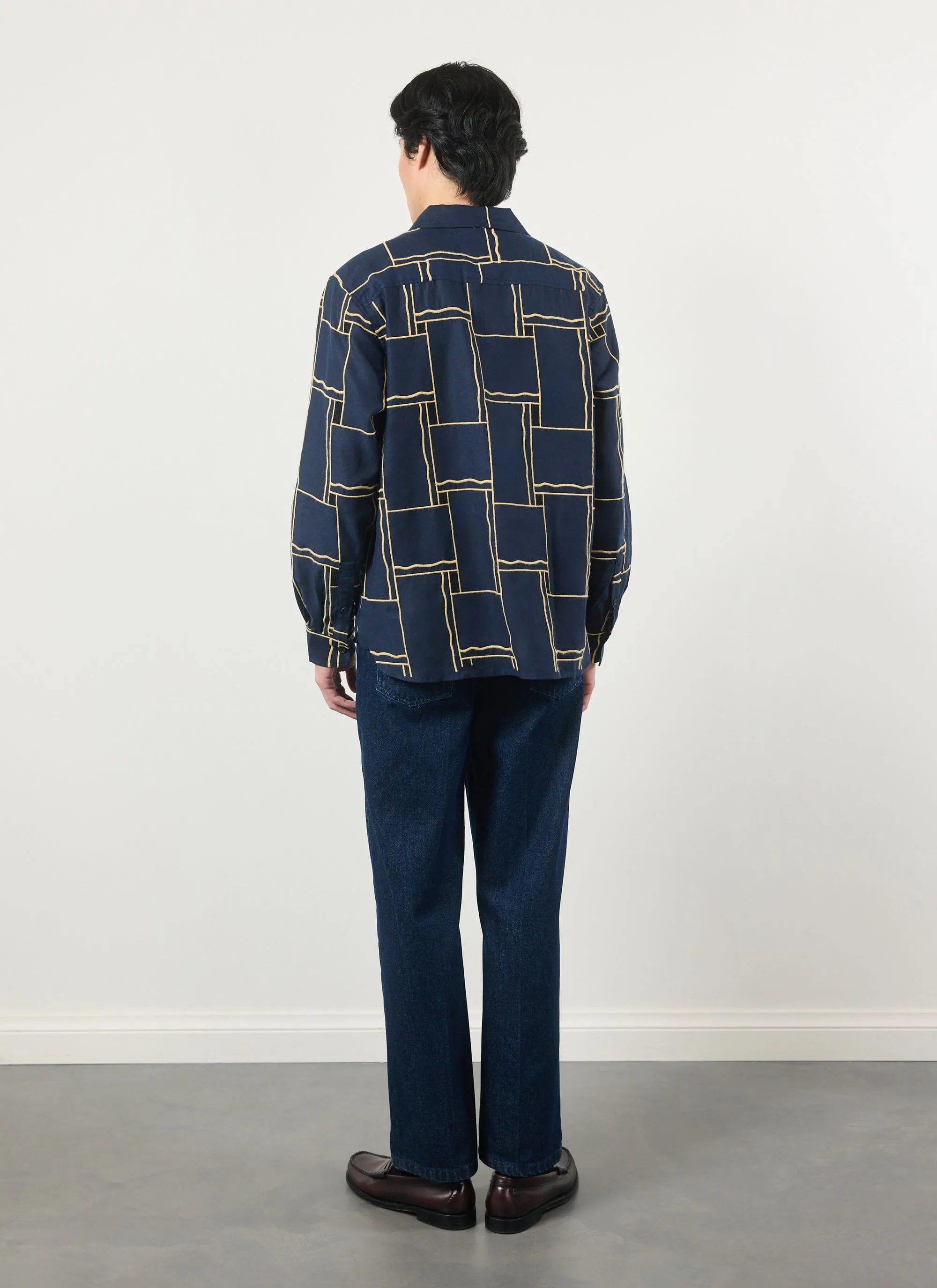 Oversized Verona Shirt | Navy sold by Percival product image thumbnail 4