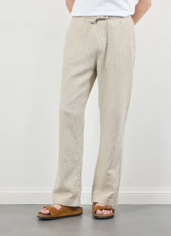 Sorrento Linen Trousers | Cotton Linen | Ecru sold by Percival