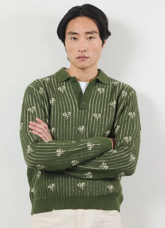 Picnic Polo | Cotton | Olive sold by Percival