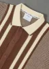 Teramo Knitted Polo Shirt | Ecru sold by Percival