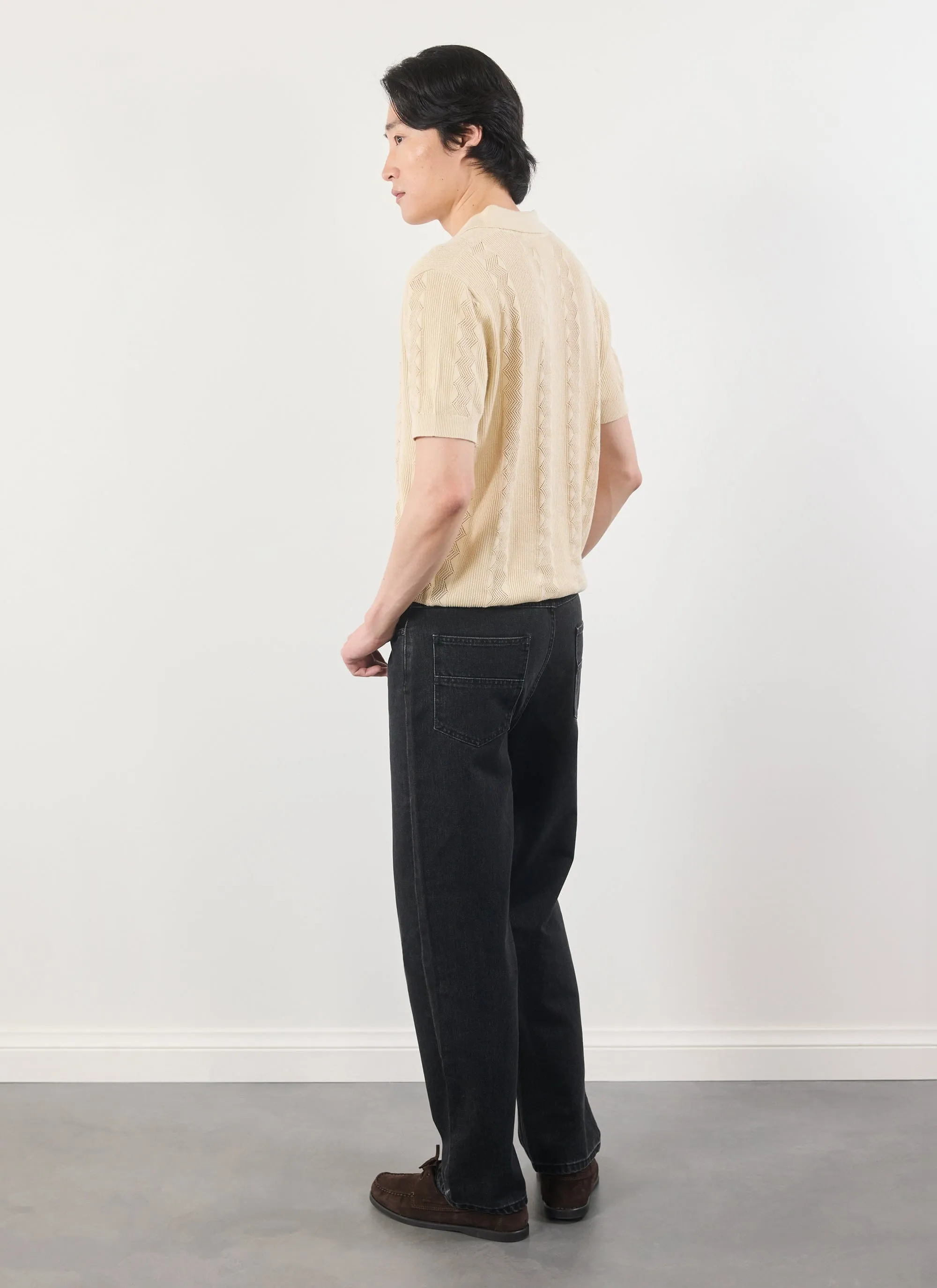 Casa Martini Knitted Polo | Genoa | Ecru sold by Percival product image thumbnail 3