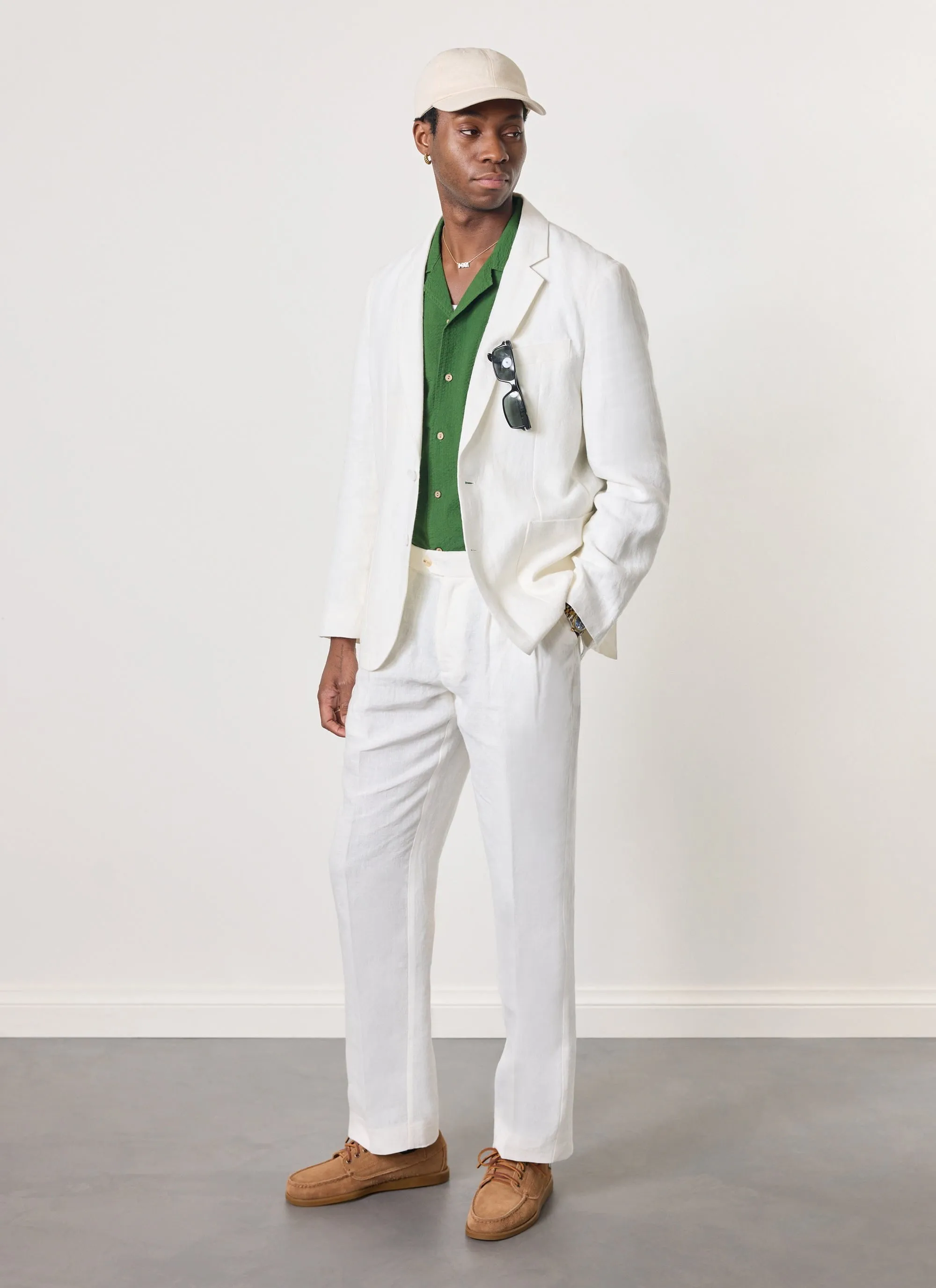 Cuban Shirt | Seersucker | Forest sold by Percival product image thumbnail 4