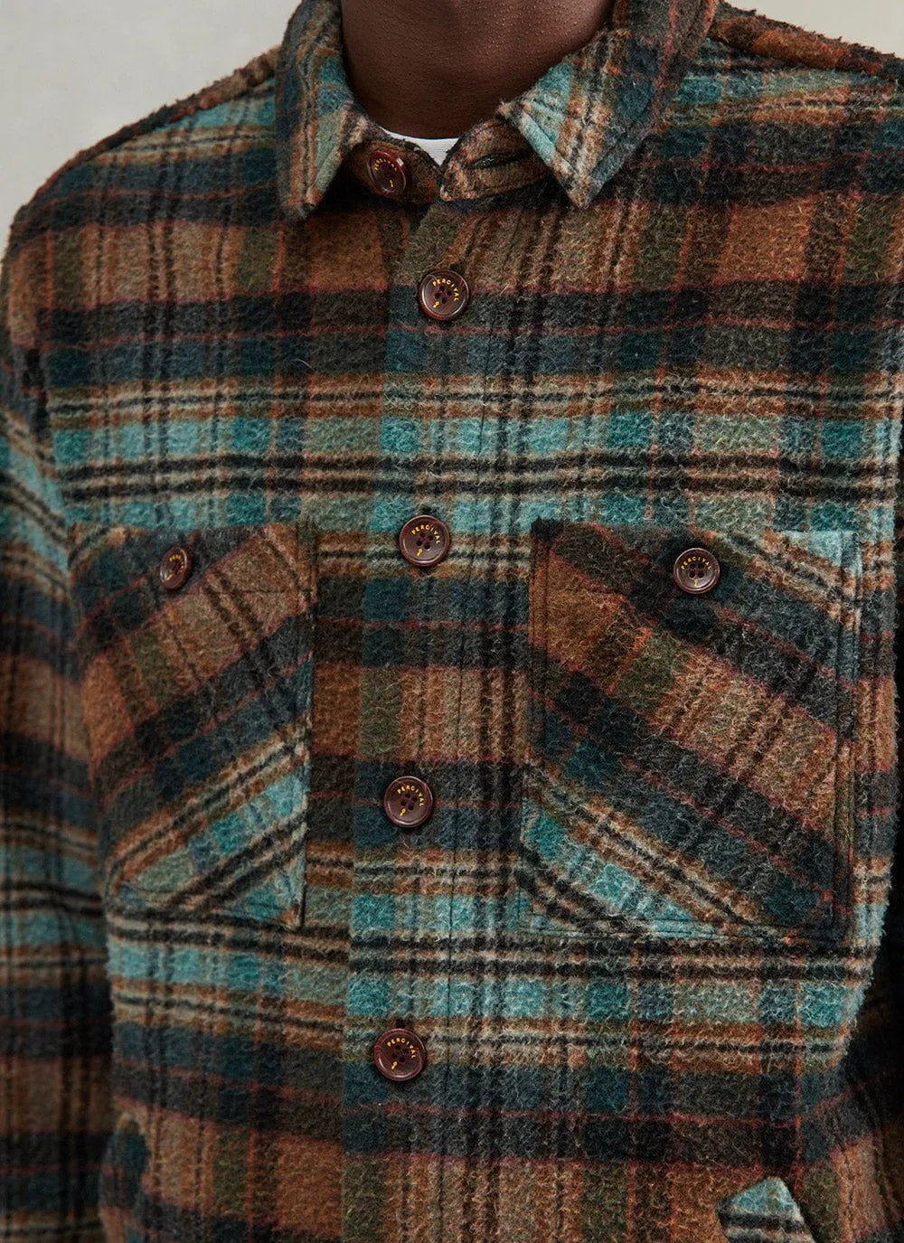 Blanket Overshirt | Casentino Wool | Autumnal Check sold by Percival product image thumbnail 4