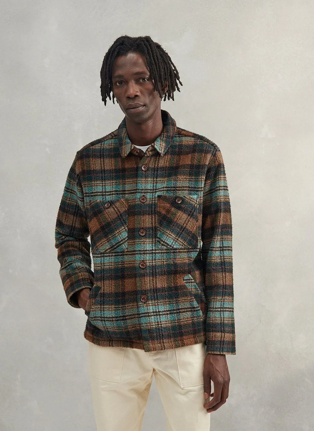 Blanket Overshirt | Casentino Wool | Autumnal Check sold by Percival product image thumbnail 3