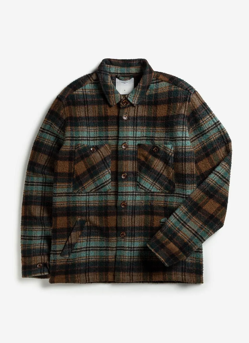 Blanket Overshirt | Casentino Wool | Autumnal Check sold by Percival product image thumbnail 2