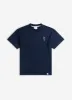 Stout Oversized T Shirt | Embroidered Organic Cotton | Navy sold by Percival