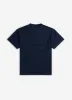 Stout Oversized T Shirt | Embroidered Organic Cotton | Navy sold by Percival
