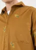 Olive Overshirt | Cotton | Rust sold by Percival
