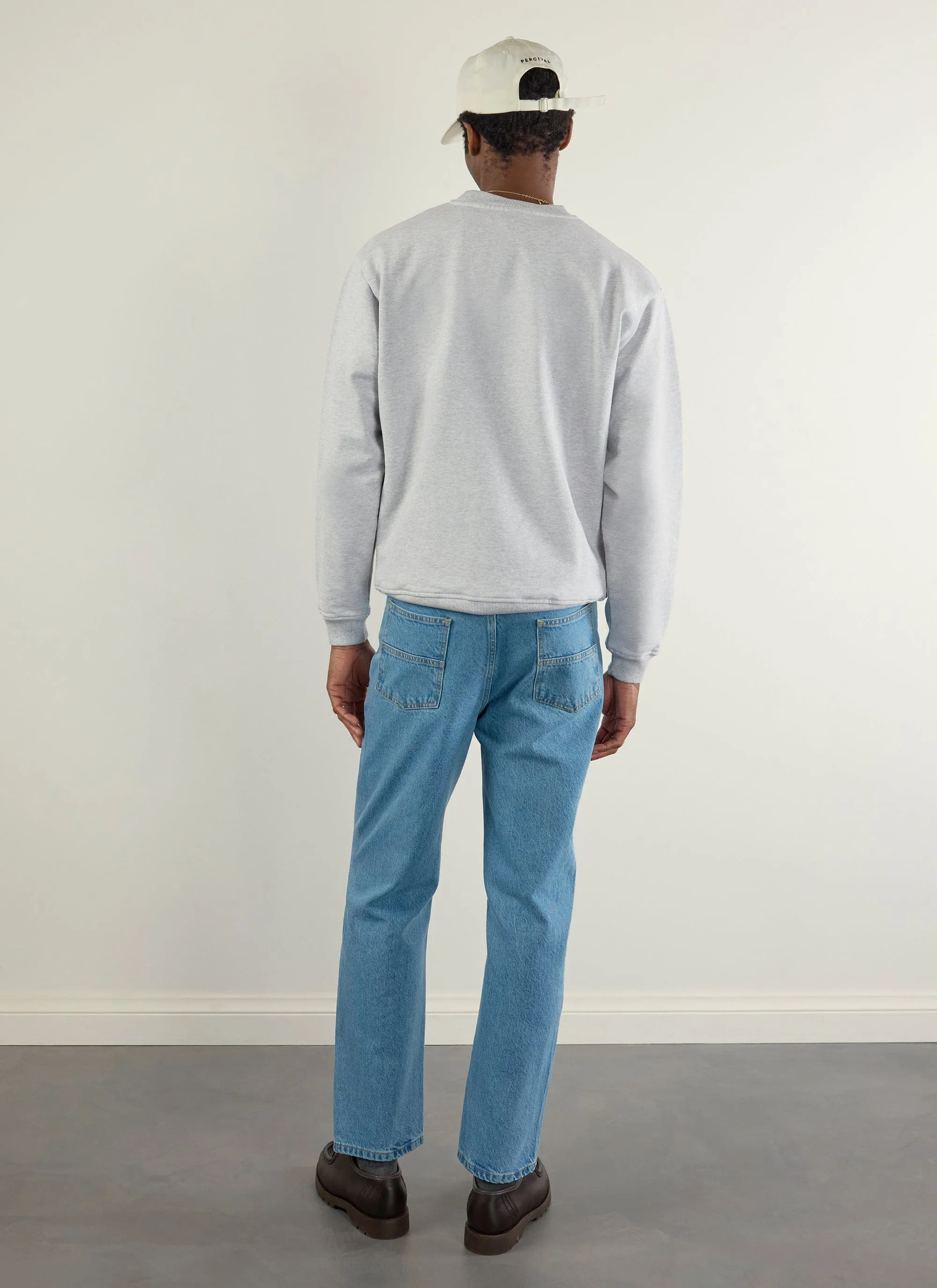 Embroidered Perci Olive Sweatshirt | Athletic Grey sold by Percival product image thumbnail 4