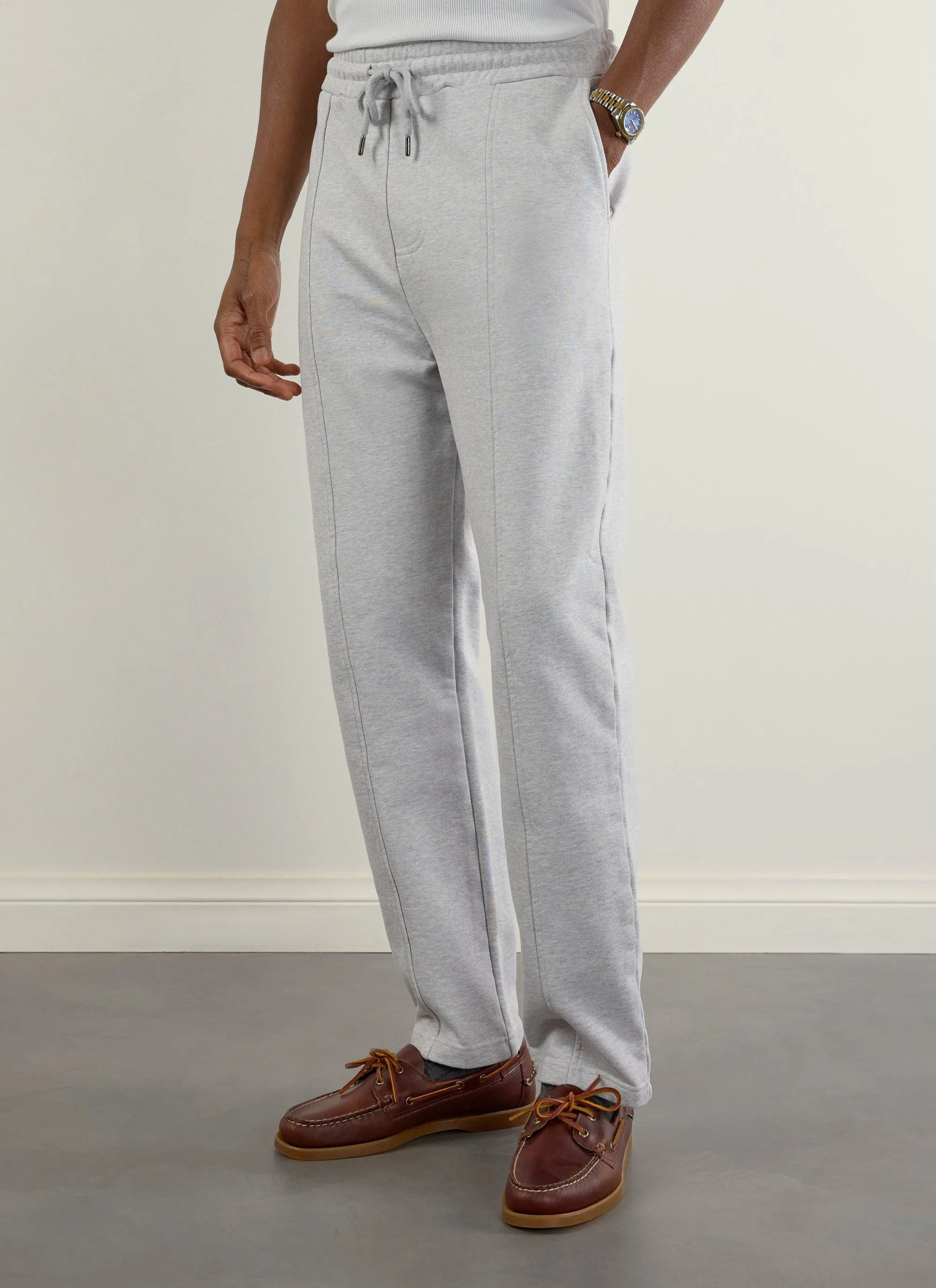Perci Straight Leg Trackpants | Cotton | Athletic Grey sold by Percival