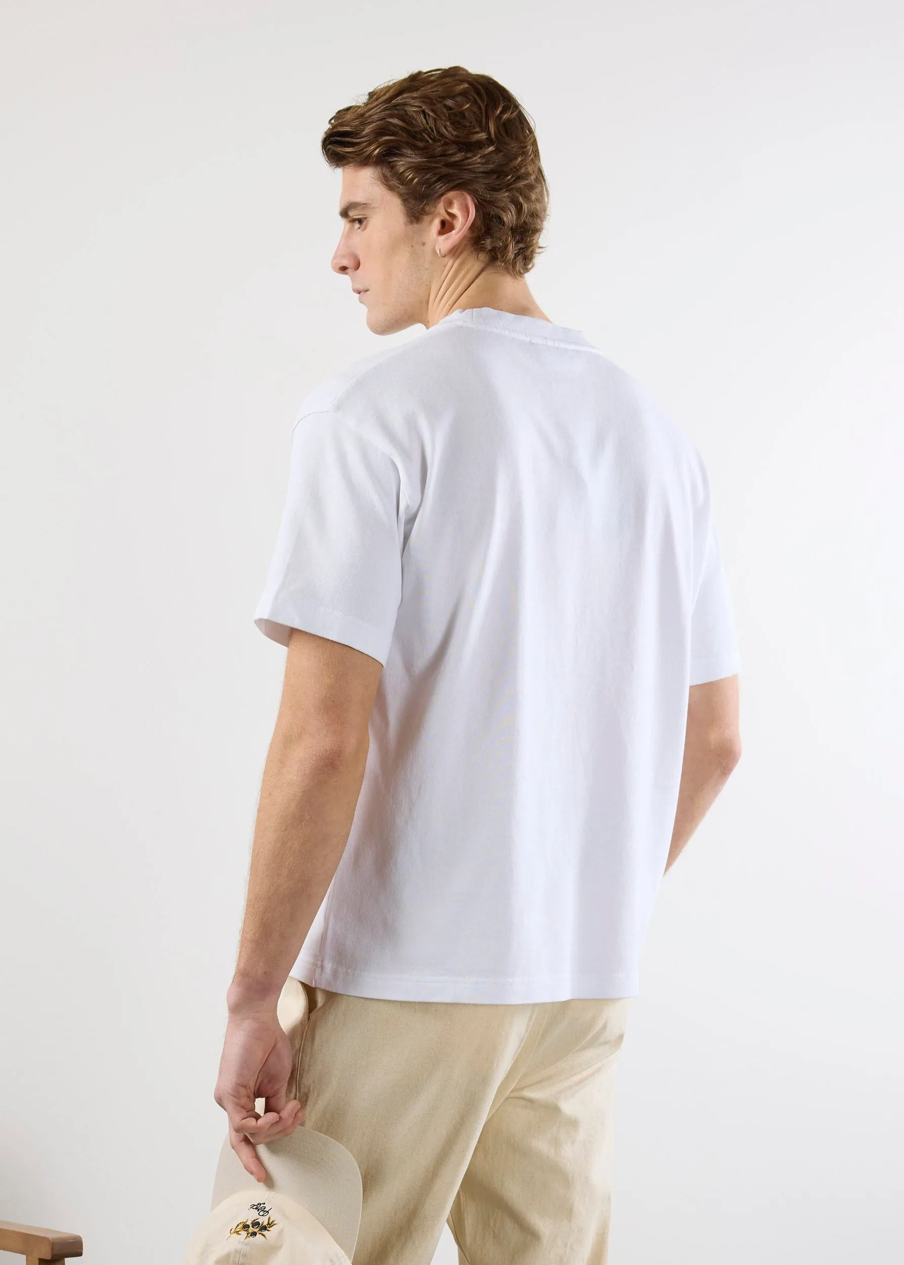 Iced Matcha Oversized T Shirt | Embroidered Organic Cotton | White sold by Percival product image thumbnail 4