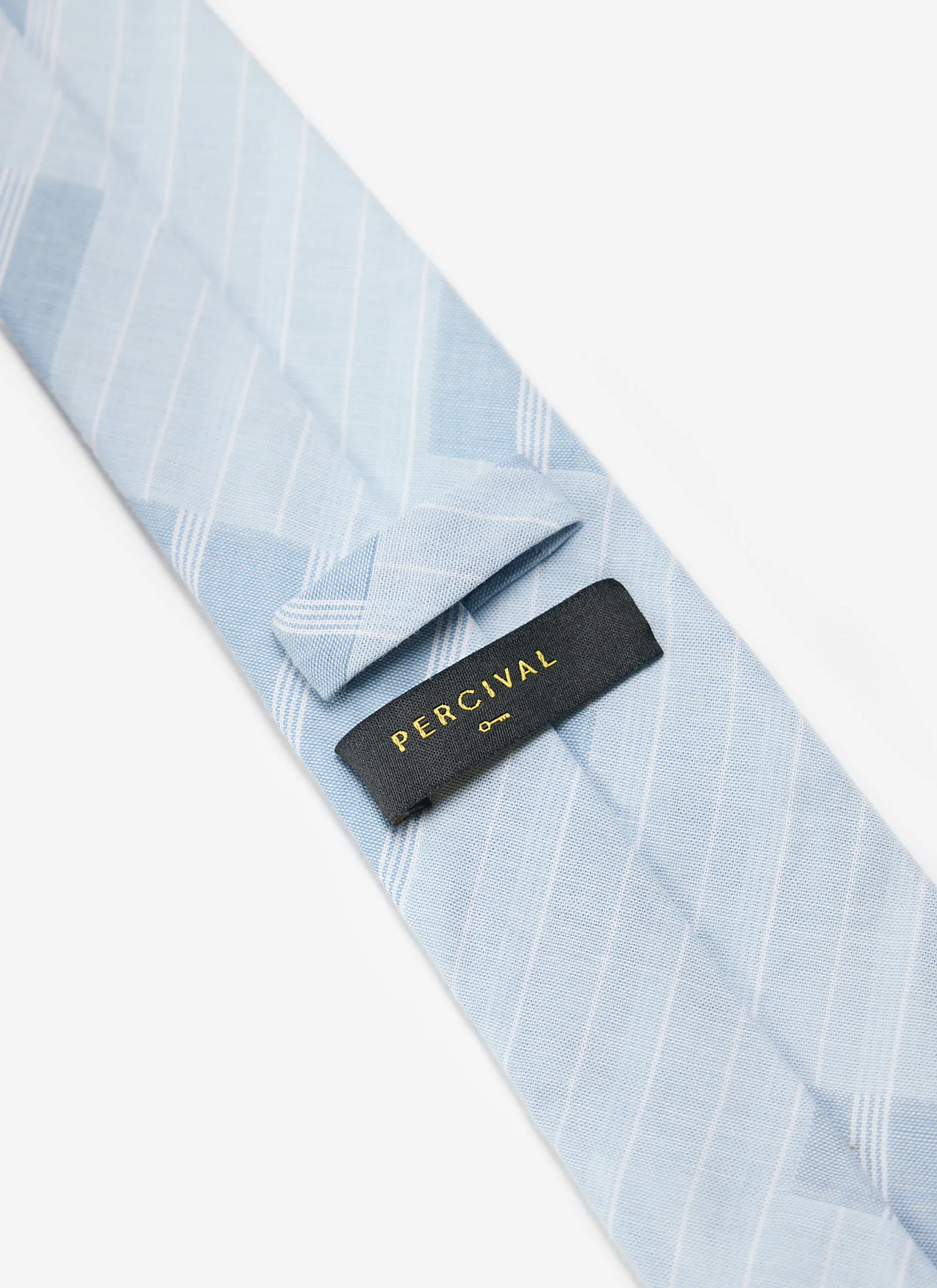 Block Patch Tie | Cotton | Blue sold by Percival product image thumbnail 2