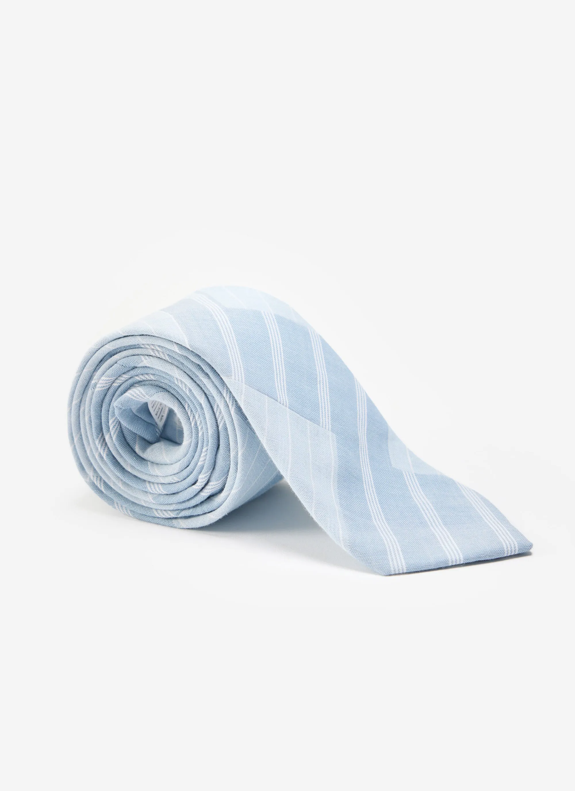 Block Patch Tie | Cotton | Blue sold by Percival