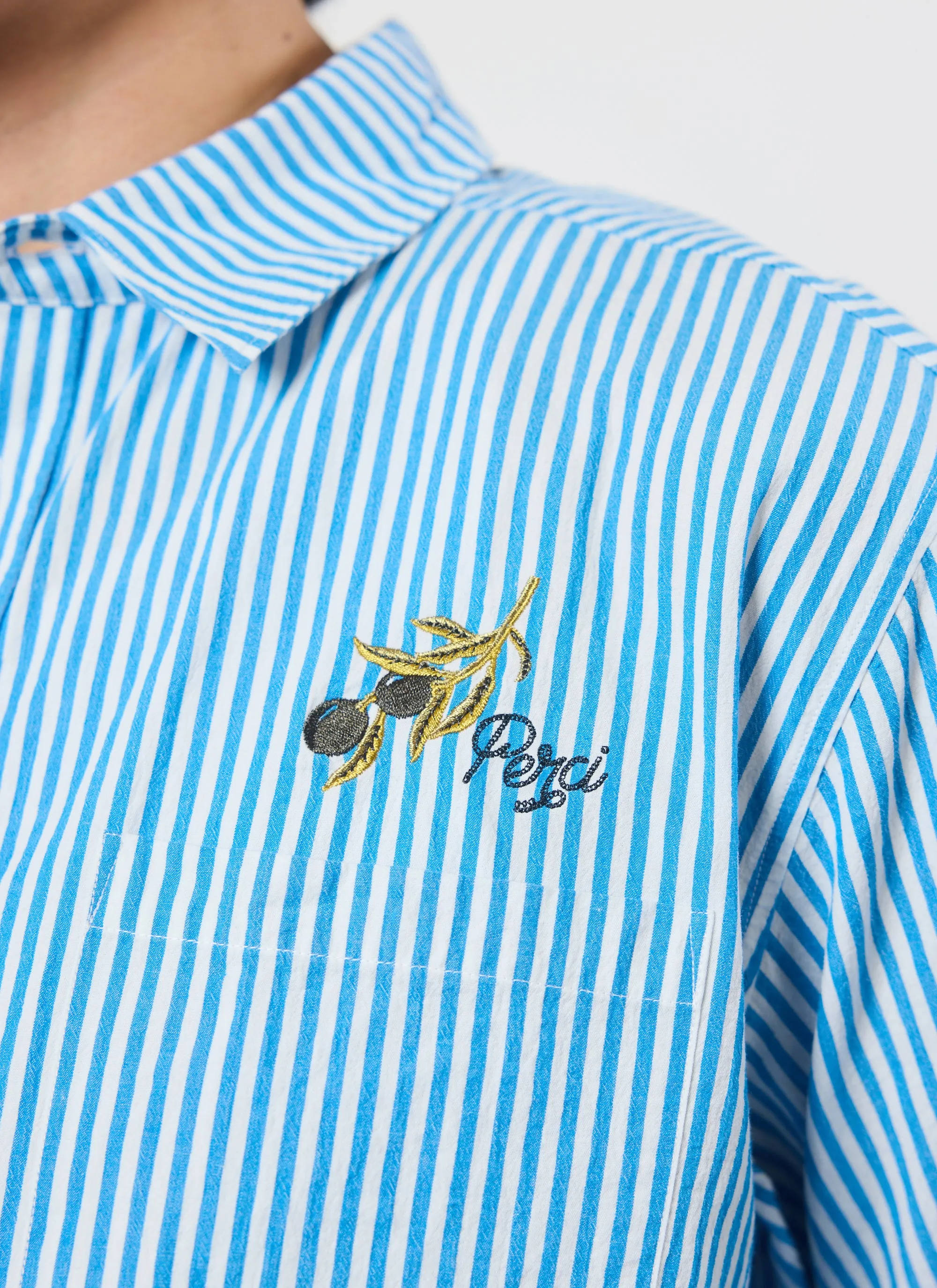 Olive Pearce Shirt | Cotton | Blue sold by Percival product image thumbnail 3
