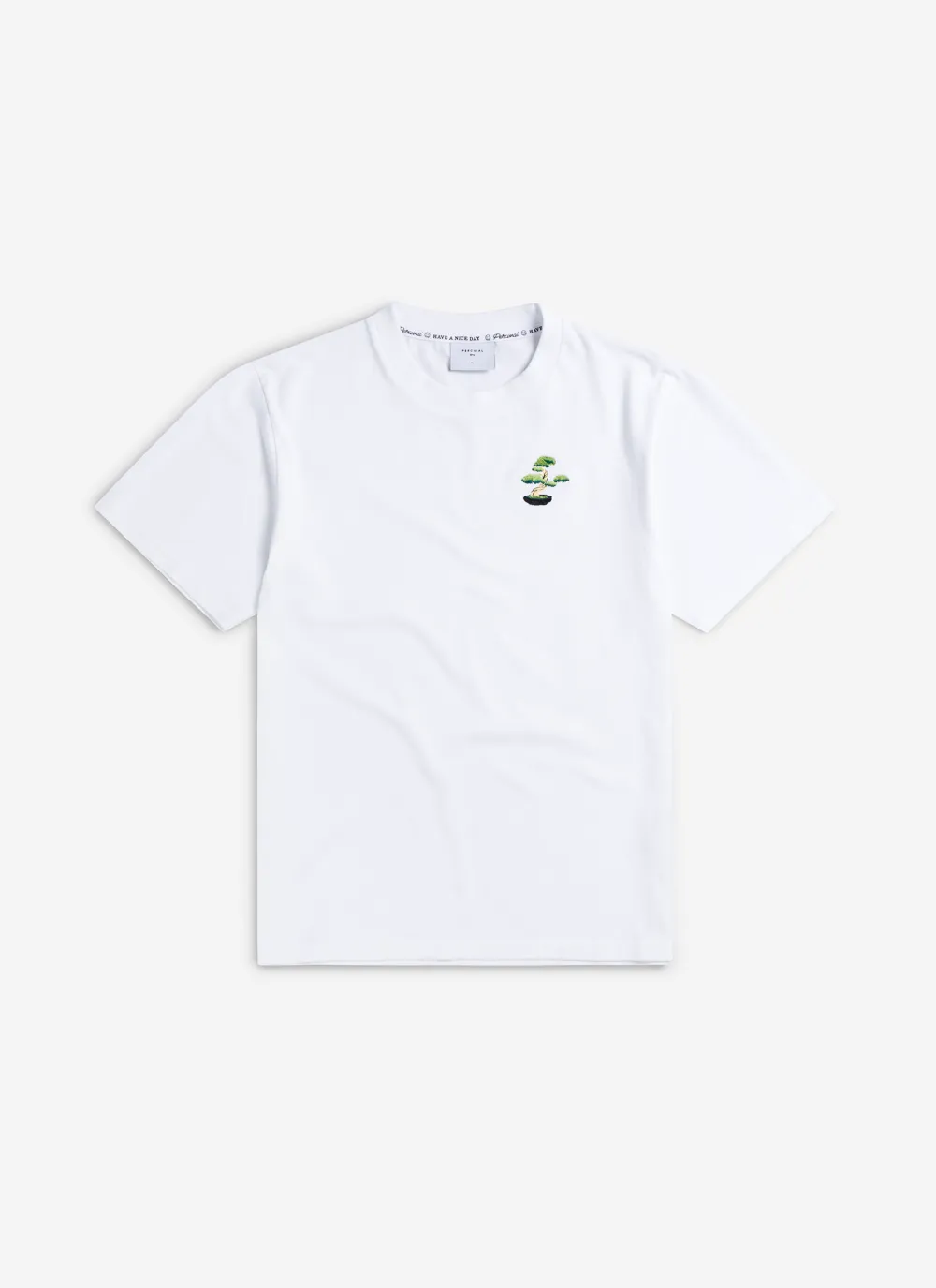 Bonsai T Shirt | Embroidered Organic Cotton | White sold by Percival product image thumbnail 3