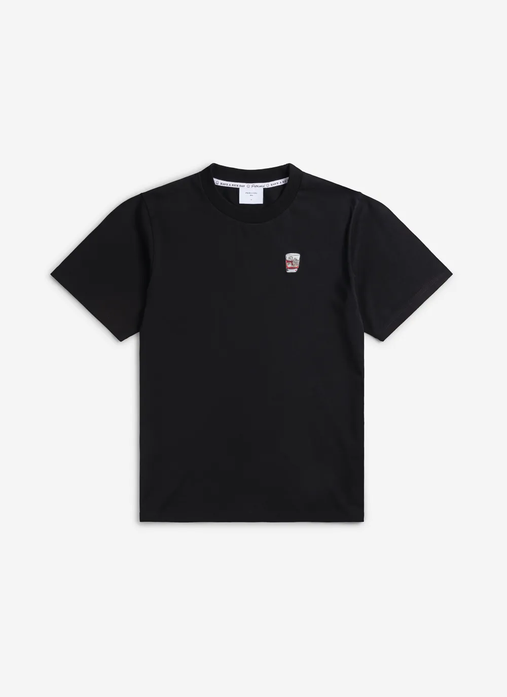 Negroni T Shirt | Embroidered Organic Cotton | Black sold by Percival product image thumbnail 3