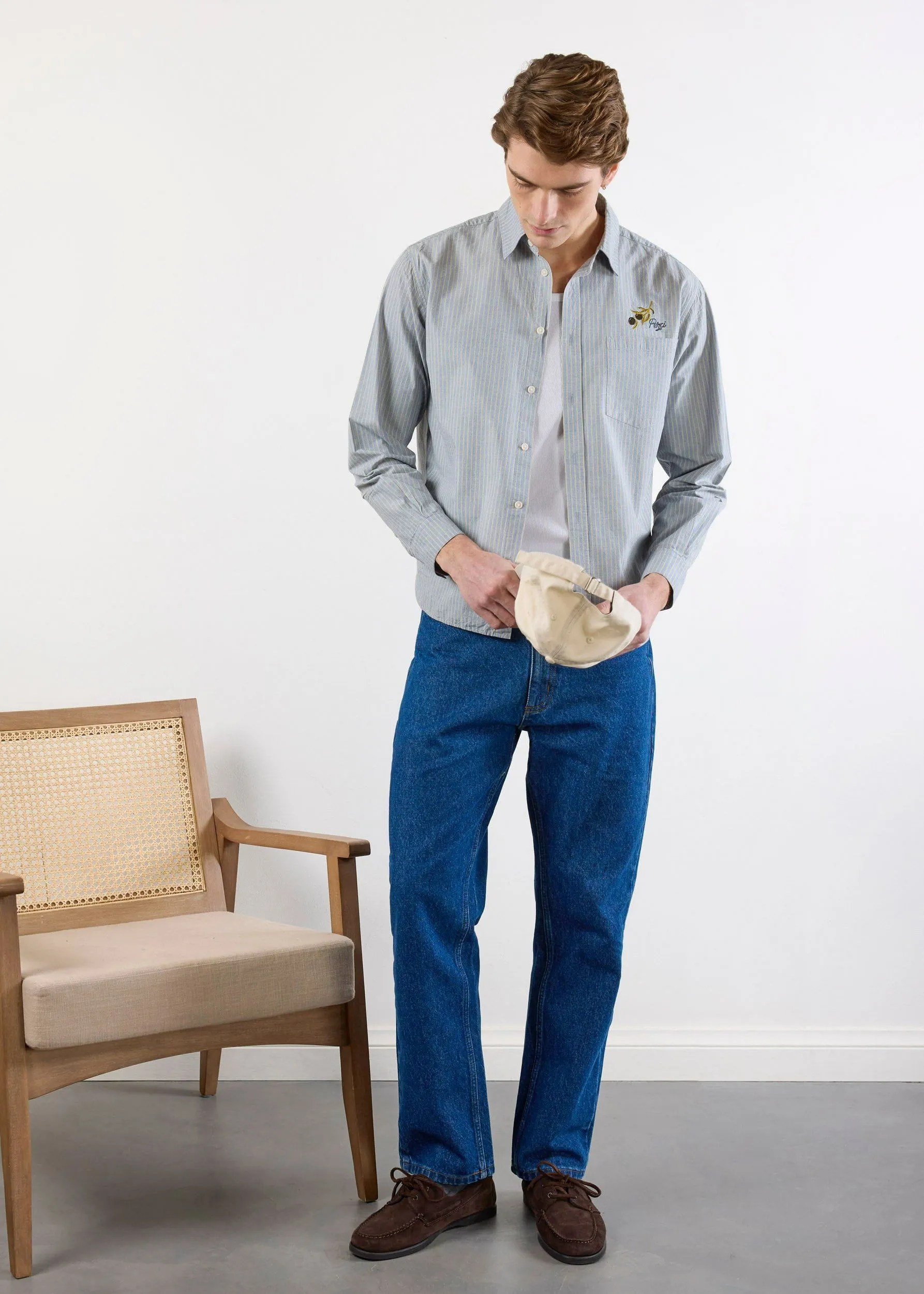 Bari Pearce Shirt | Cotton | Blue Stripe sold by Percival product image thumbnail 3