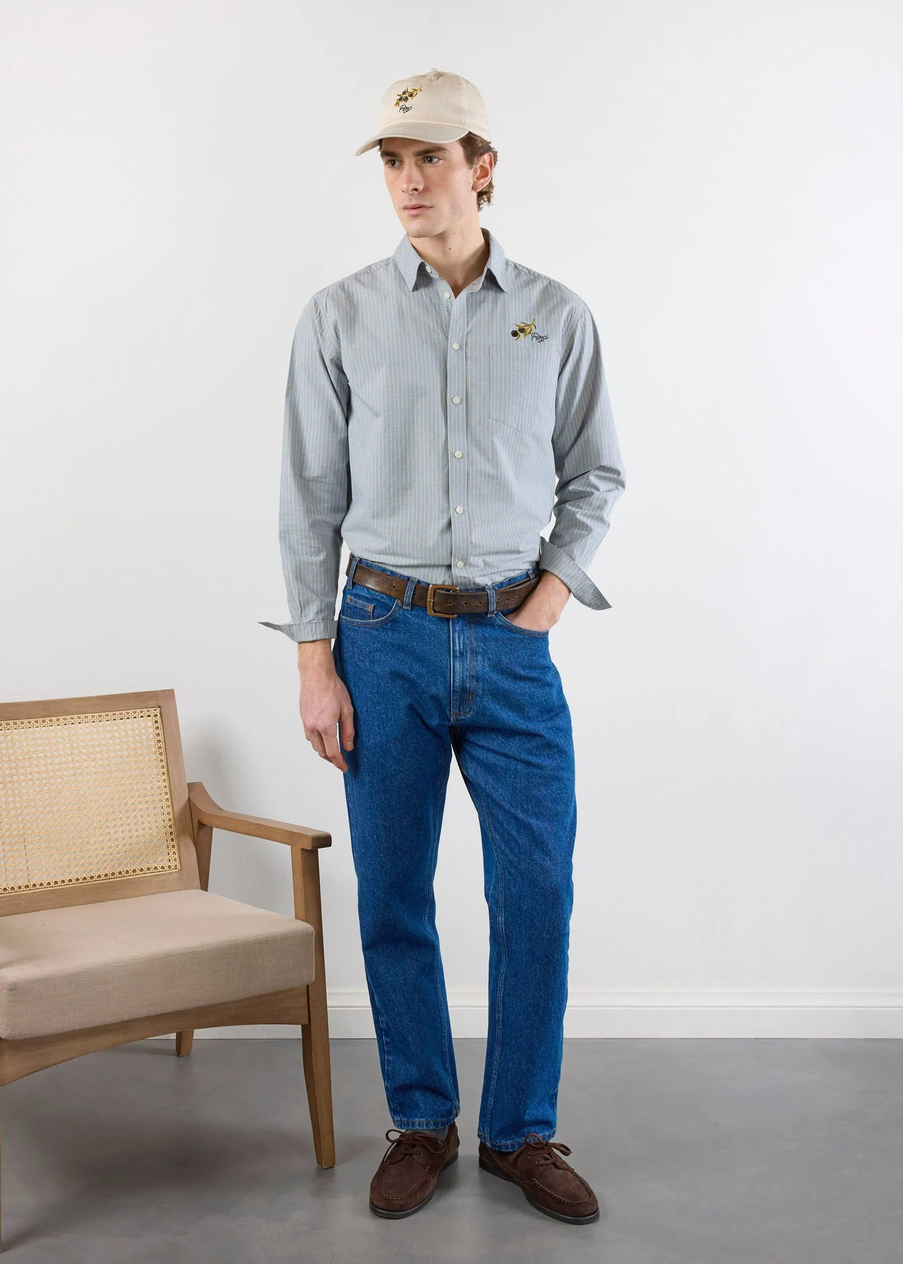 Bari Pearce Shirt | Cotton | Blue Stripe sold by Percival product image thumbnail 5