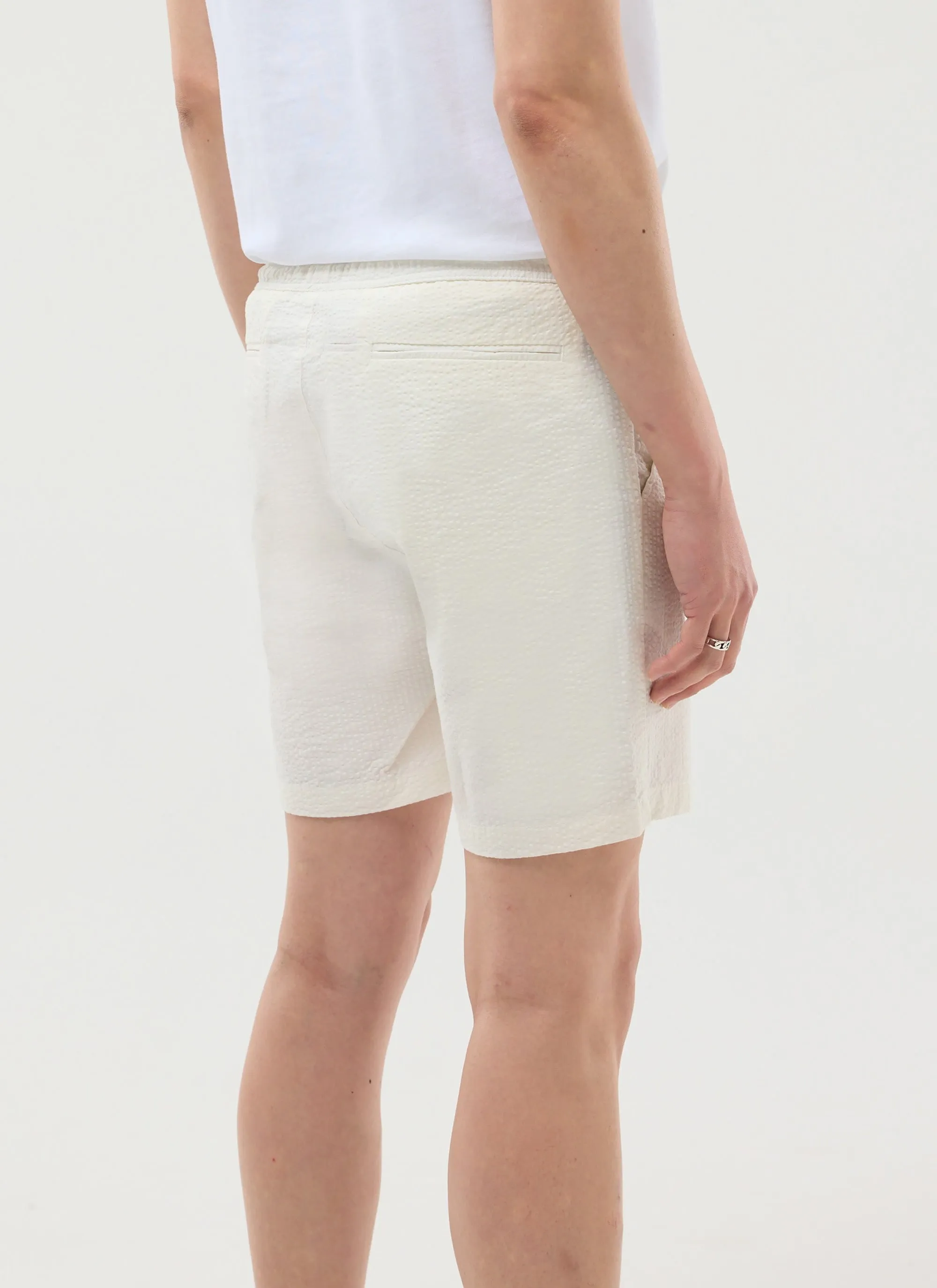 Classic Shorts | Seersucker | Cream sold by Percival product image thumbnail 3
