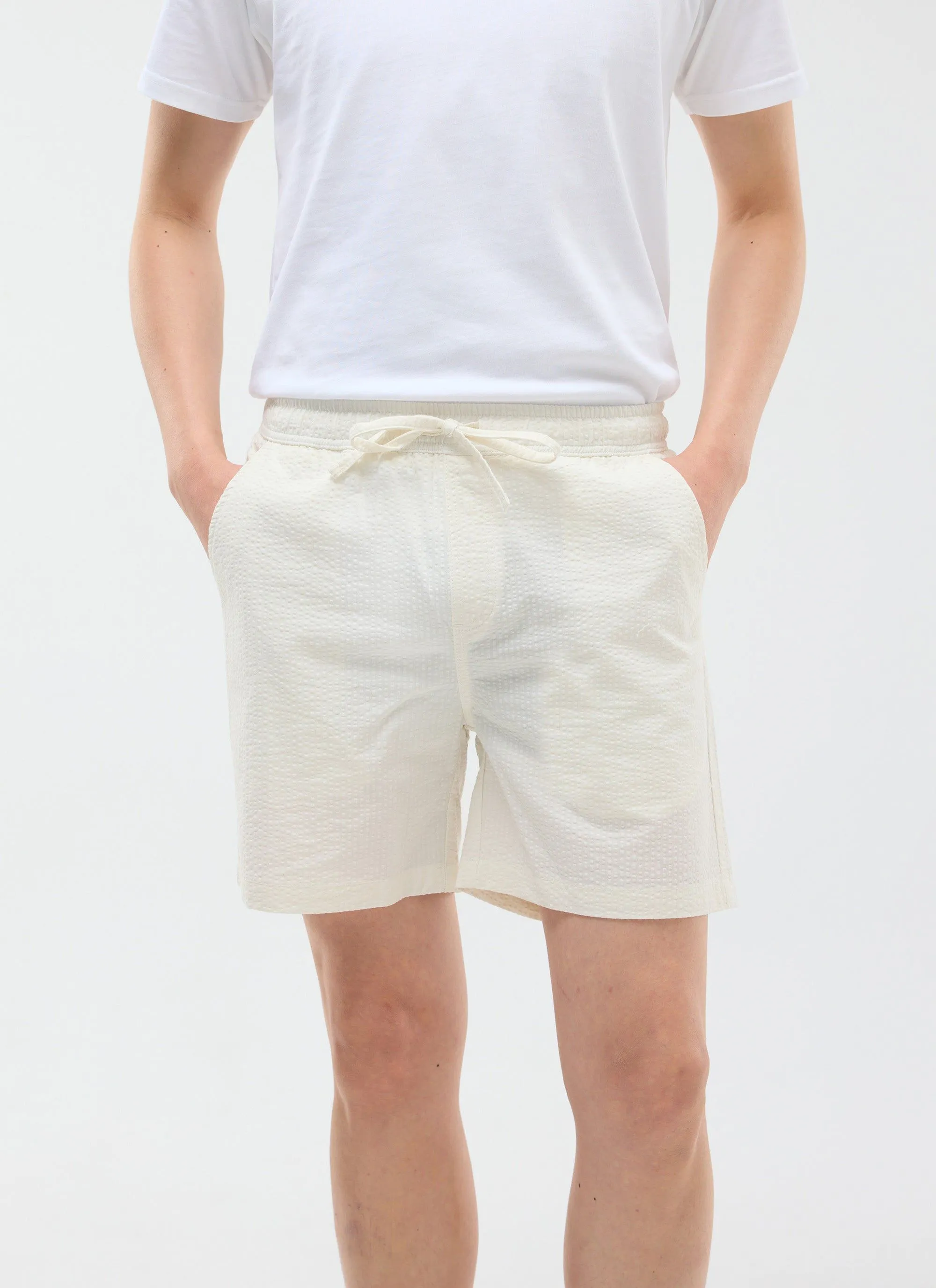 Classic Shorts | Seersucker | Cream sold by Percival