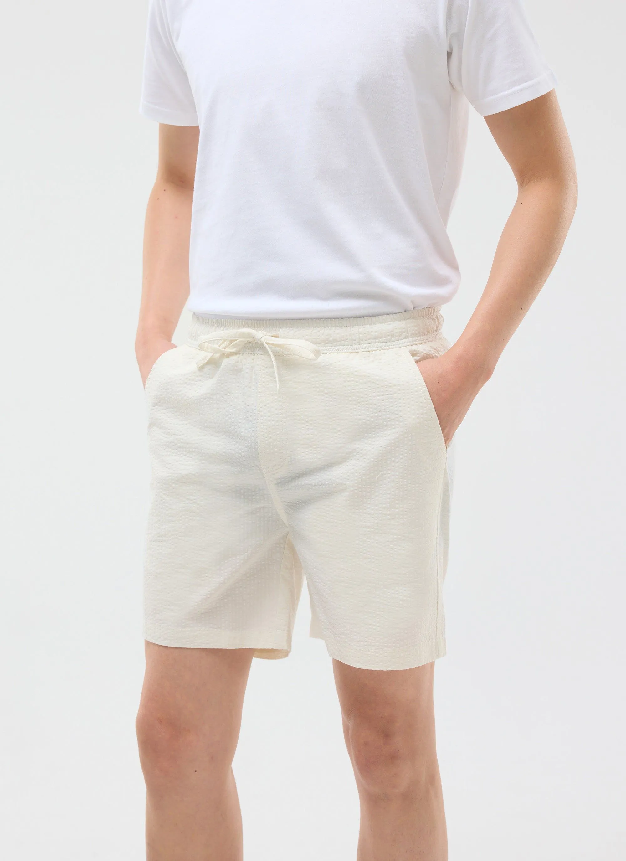 Classic Shorts | Seersucker | Cream sold by Percival product image thumbnail 2