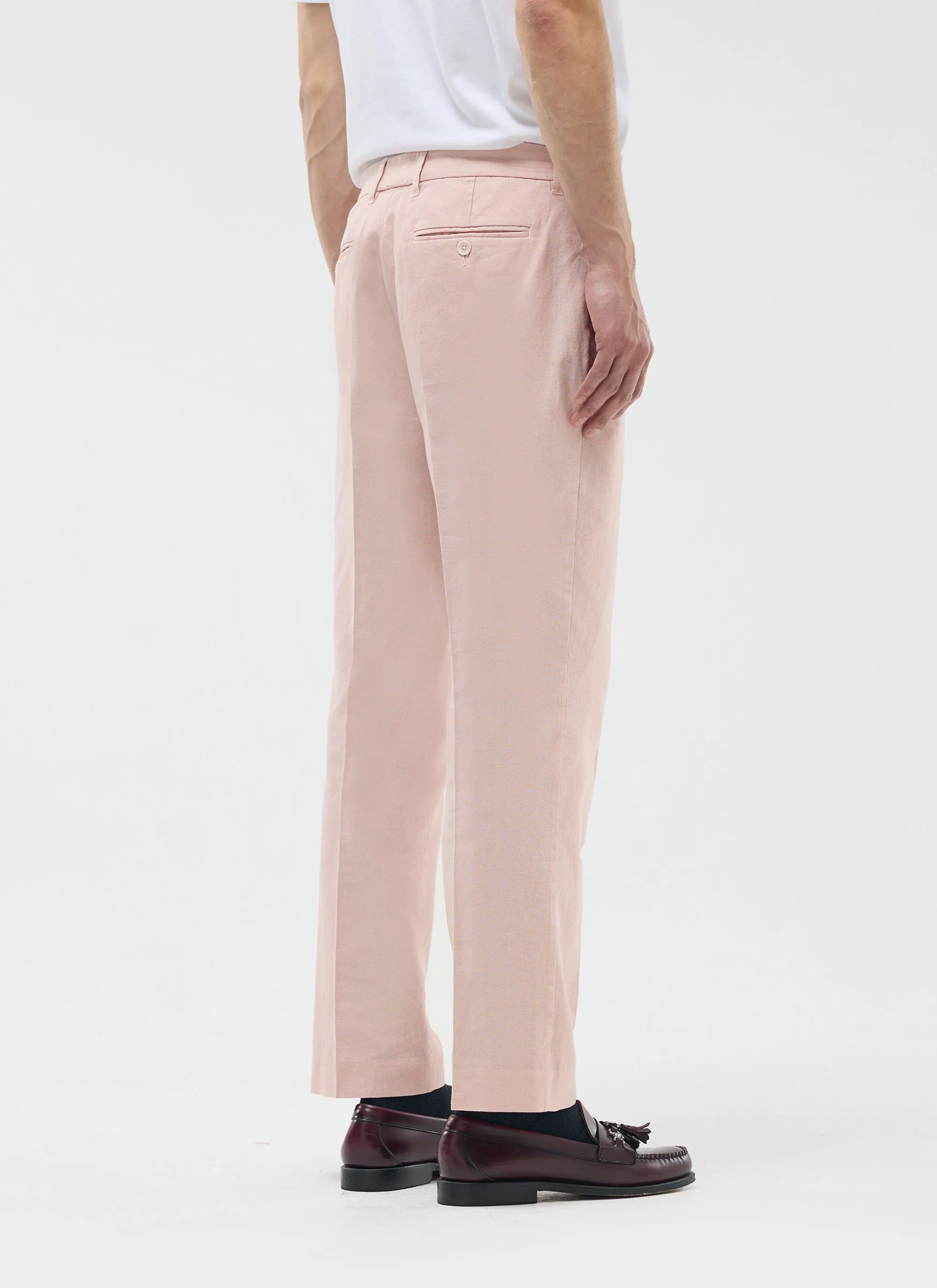 Tailored Linen Trousers | Dusty Pink sold by Percival product image thumbnail 3