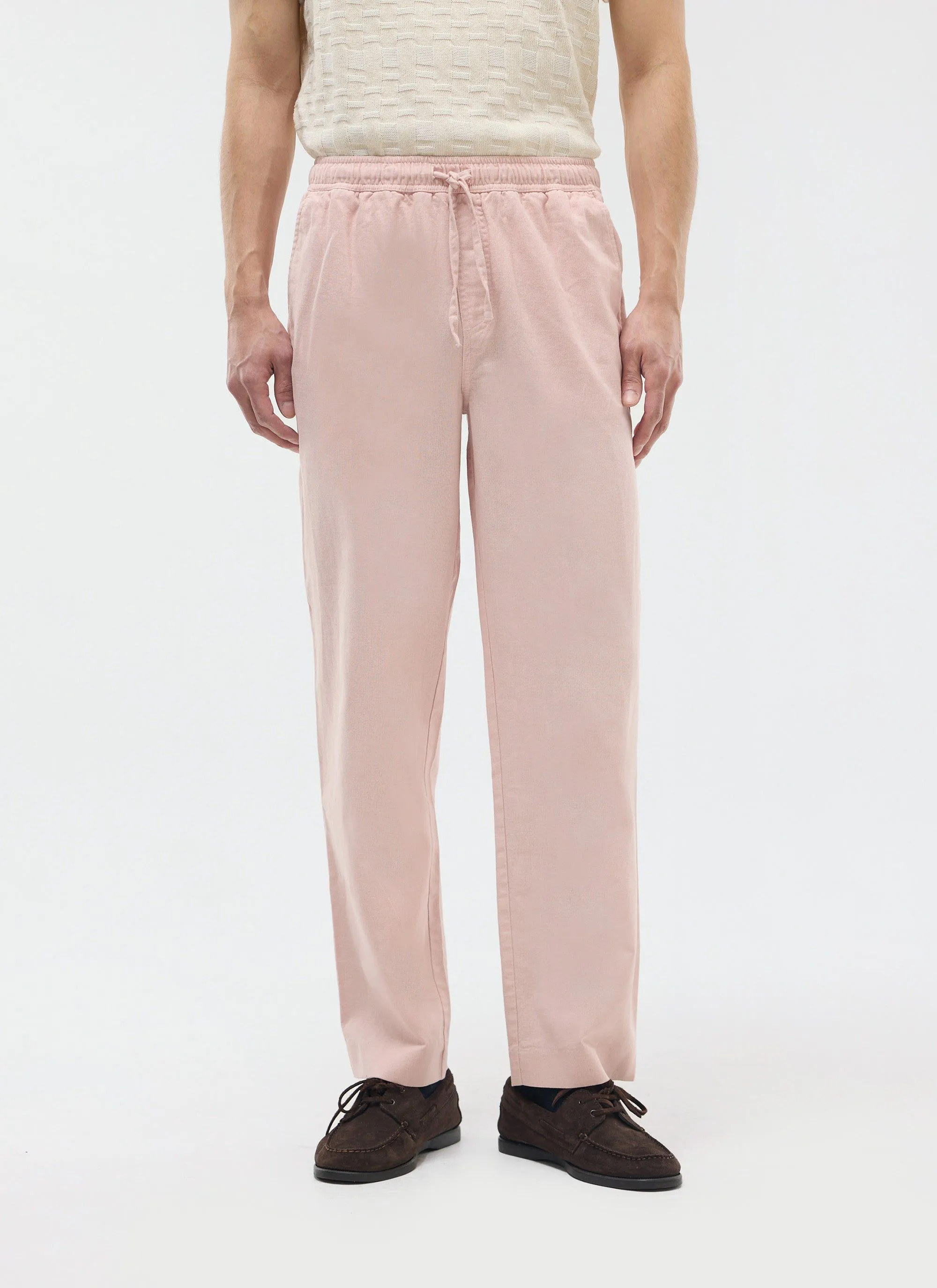 Linen Everyday Trousers | Dusty Pink sold by Percival