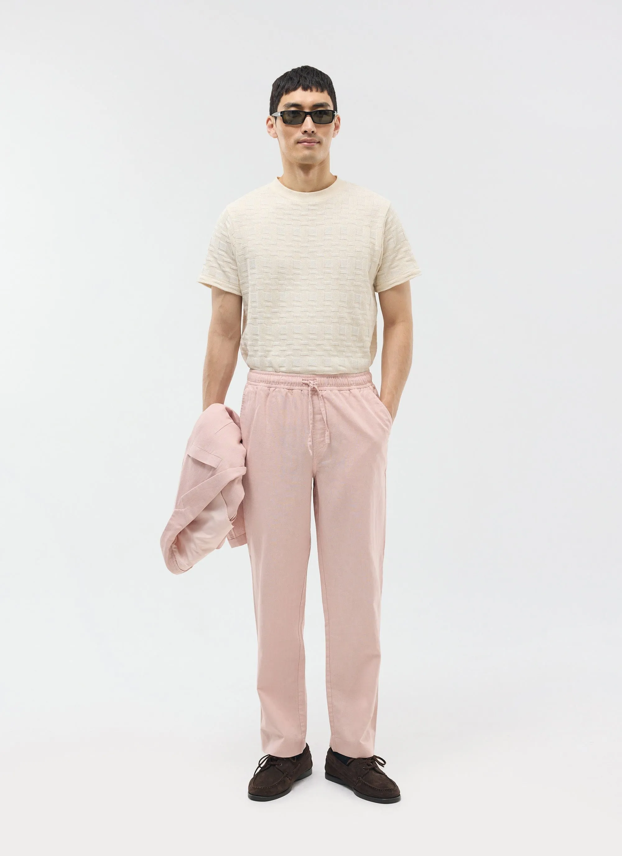 Linen Everyday Trousers | Dusty Pink sold by Percival product image thumbnail 5