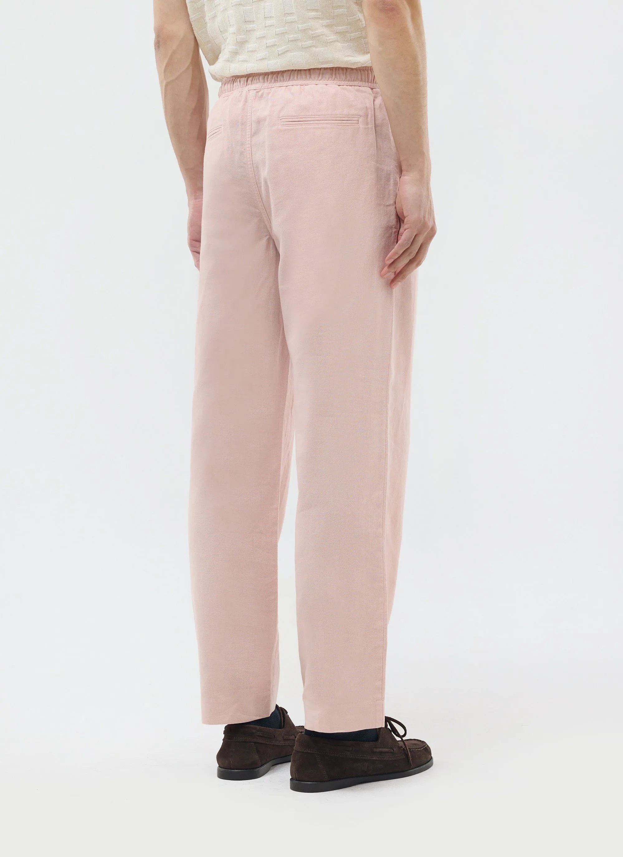 Linen Everyday Trousers | Dusty Pink sold by Percival product image thumbnail 3