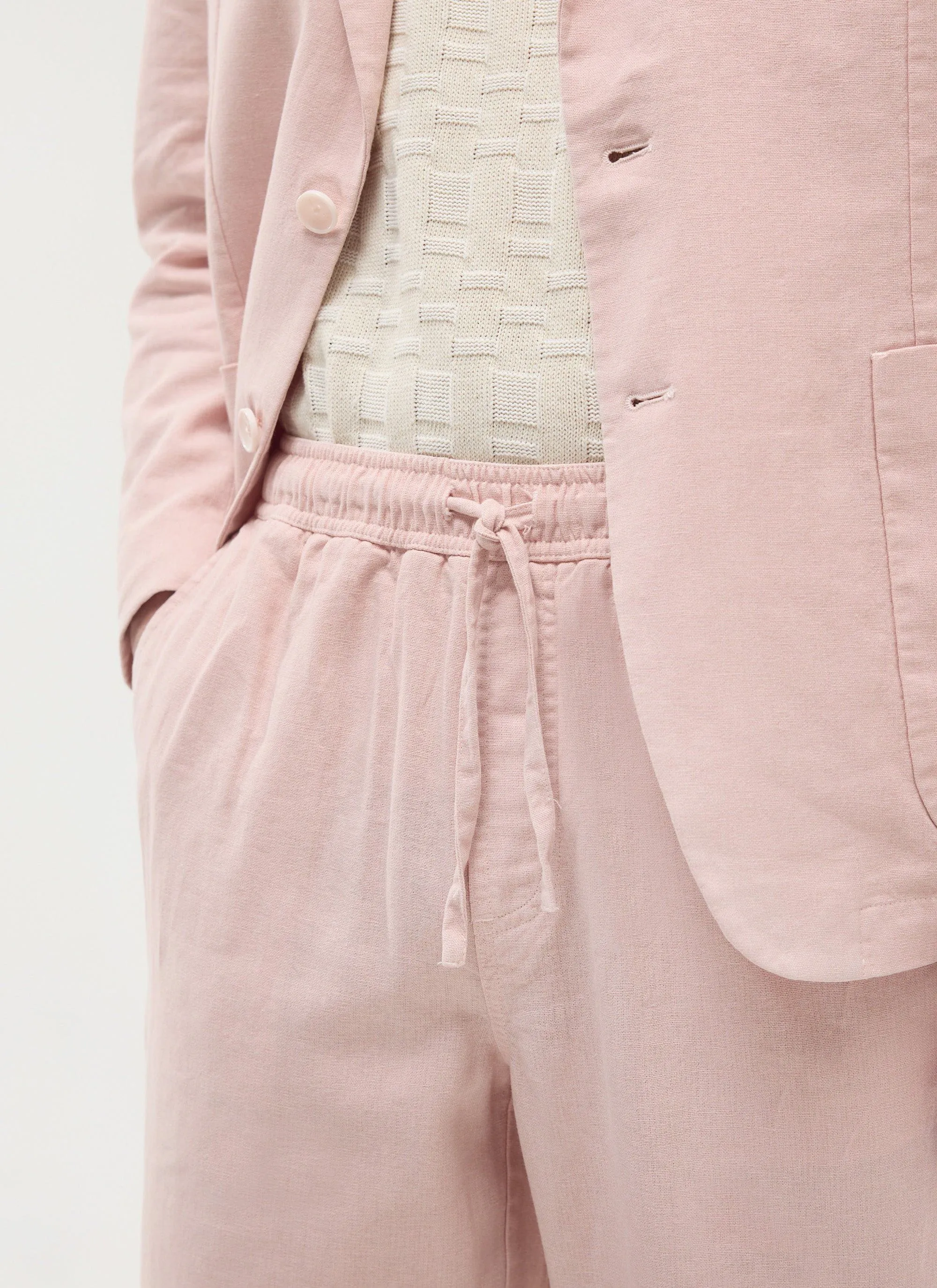Linen Everyday Trousers | Dusty Pink sold by Percival product image thumbnail 4