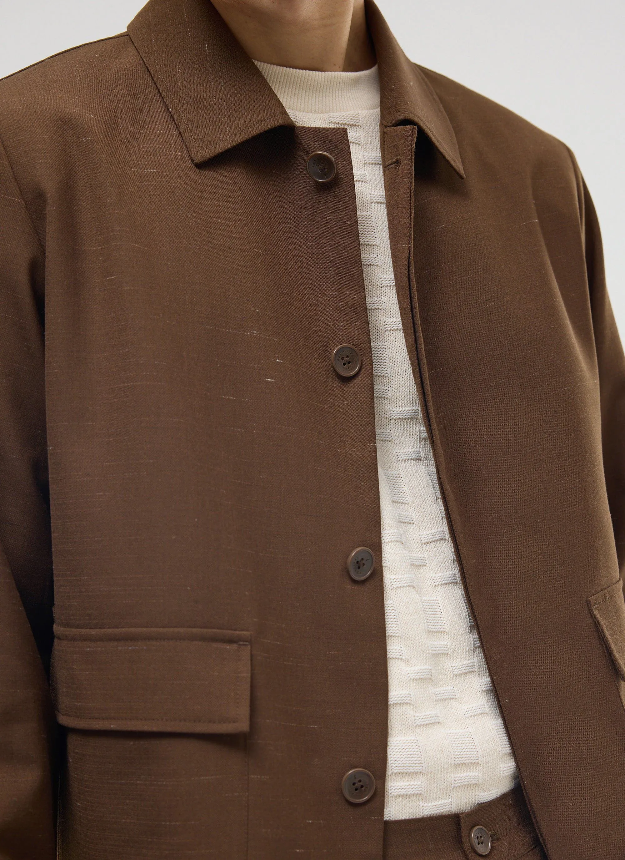Trentino Tailored Patch Pocket Jacket | Brown sold by Percival product image thumbnail 2