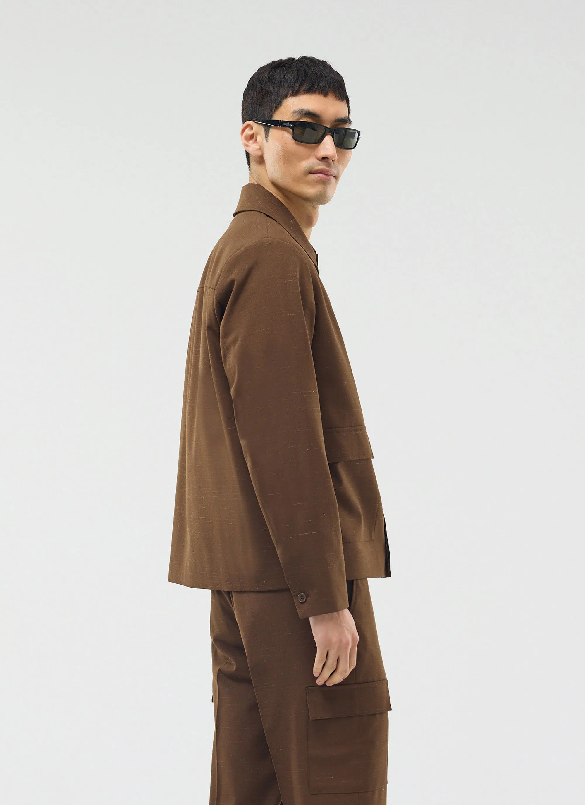 Trentino Tailored Patch Pocket Jacket | Brown sold by Percival product image thumbnail 3