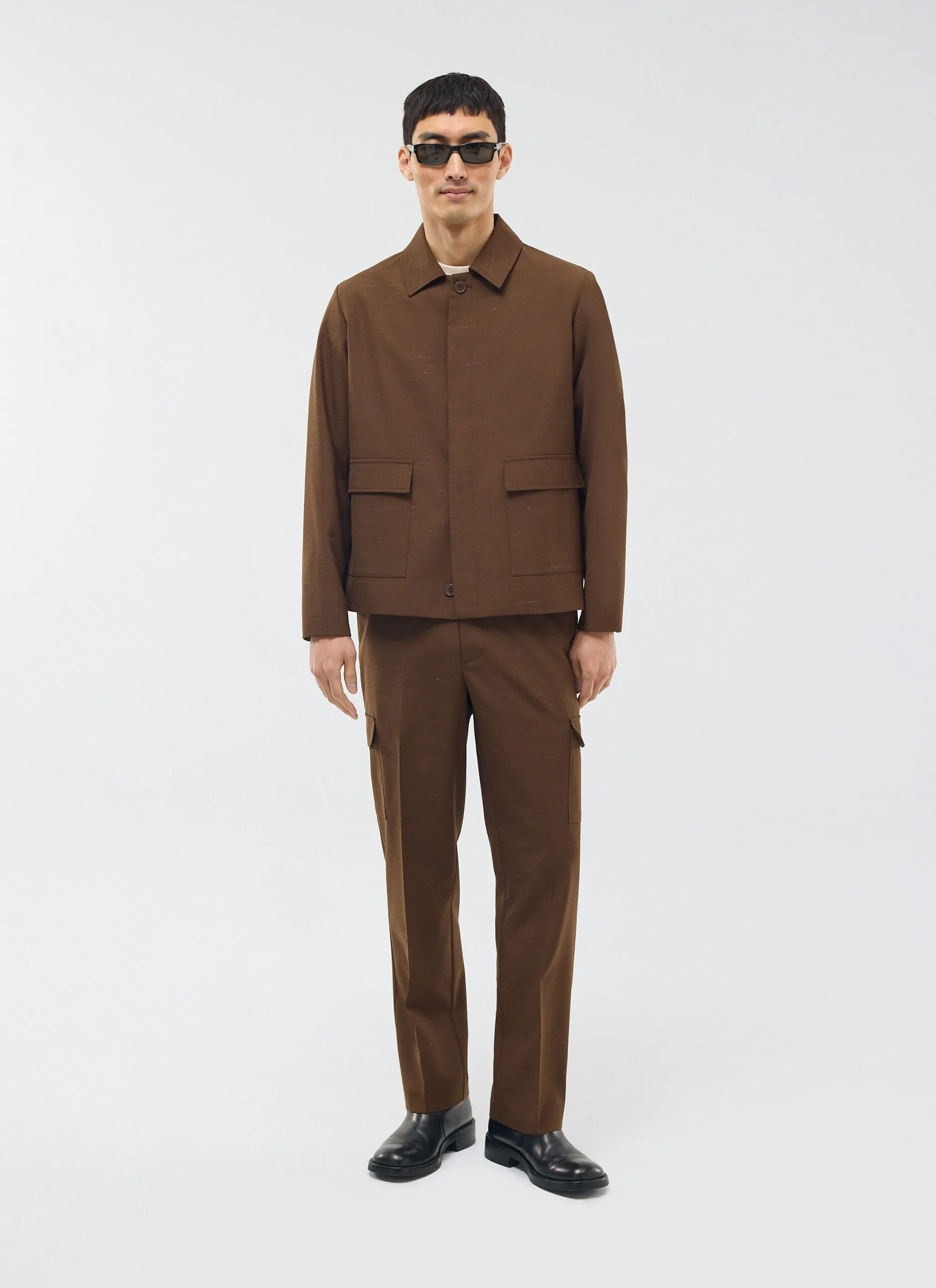 Trentino Tailored Patch Pocket Jacket | Brown sold by Percival
