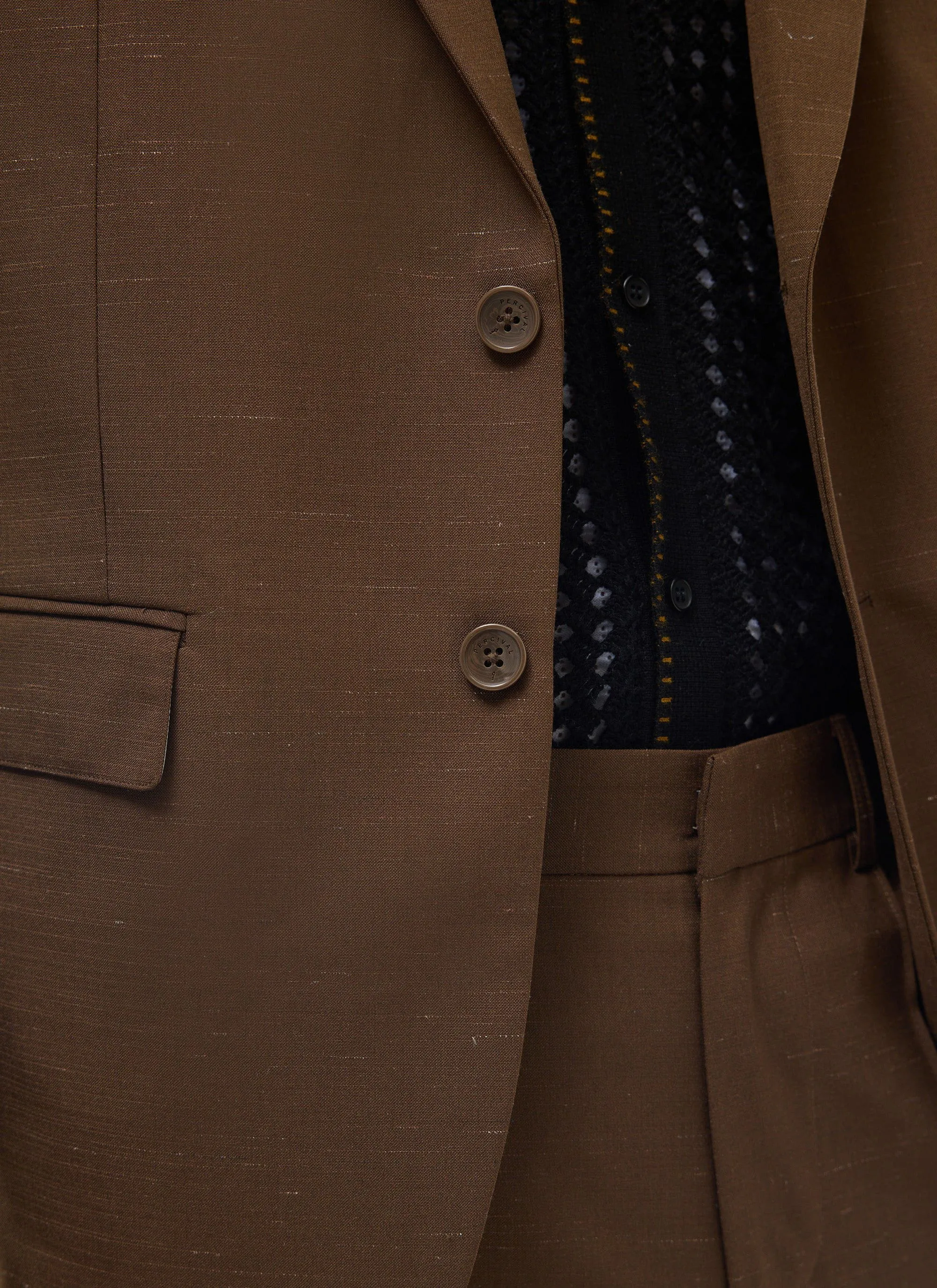 Trentino Tailored Blazer | Brown sold by Percival product image thumbnail 3